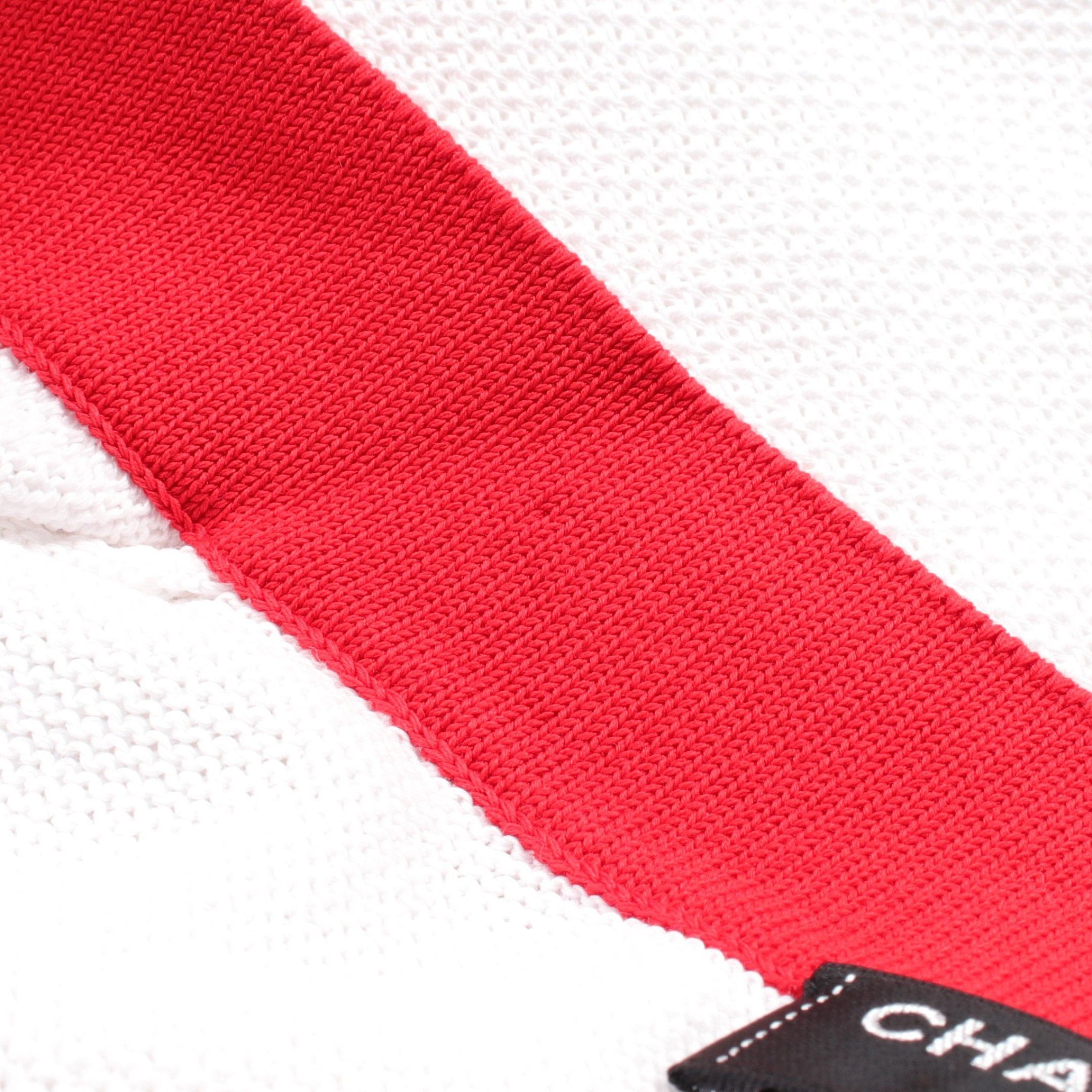 Chanel Chanel Logo Cocomark Button Cardigan Crew Neck Cotton White Red Black Size ONE SIZE - 8 Thumbnail