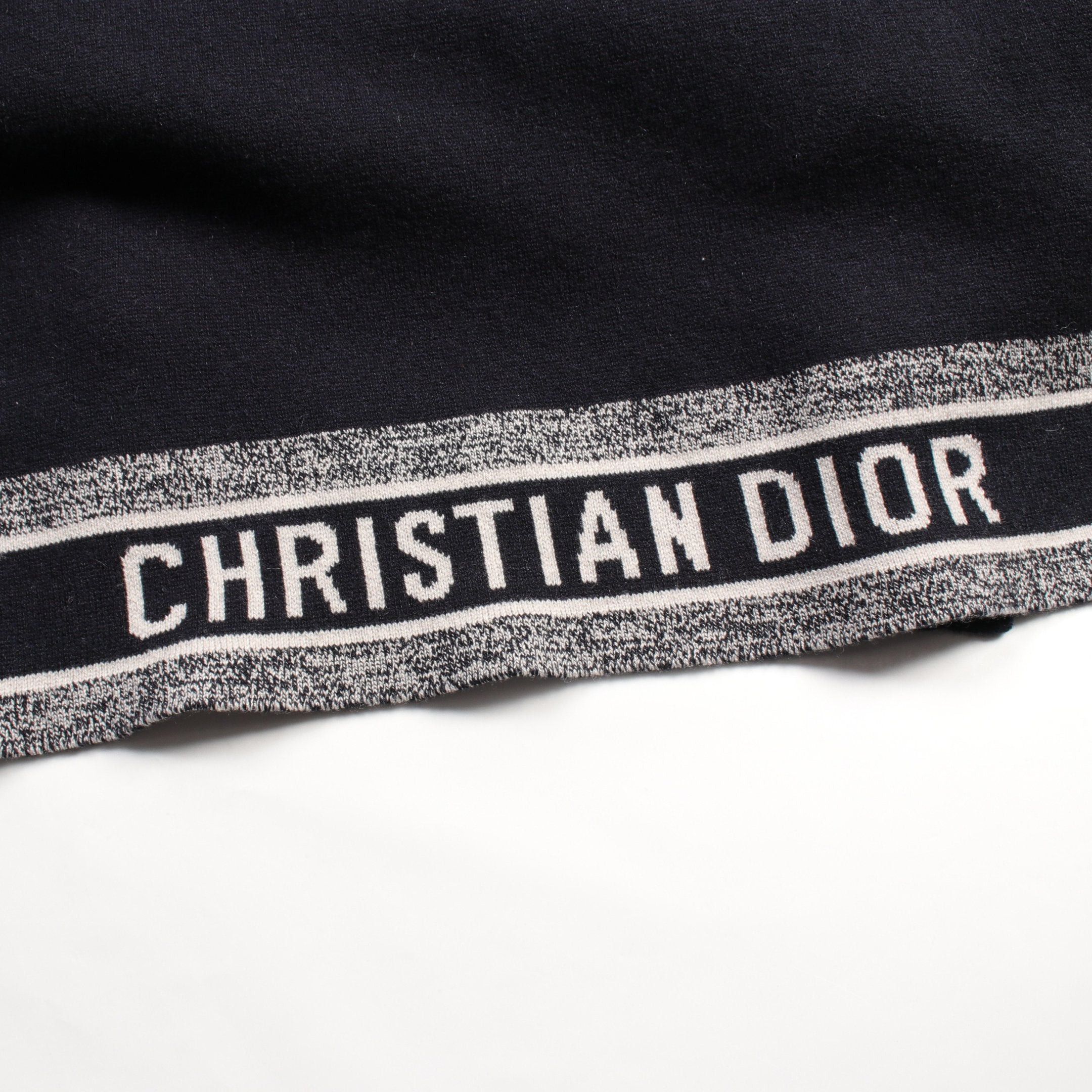Dior Dior Oblique Poncho Cashmere Navy Hooded Size ONE SIZE - 7 Thumbnail