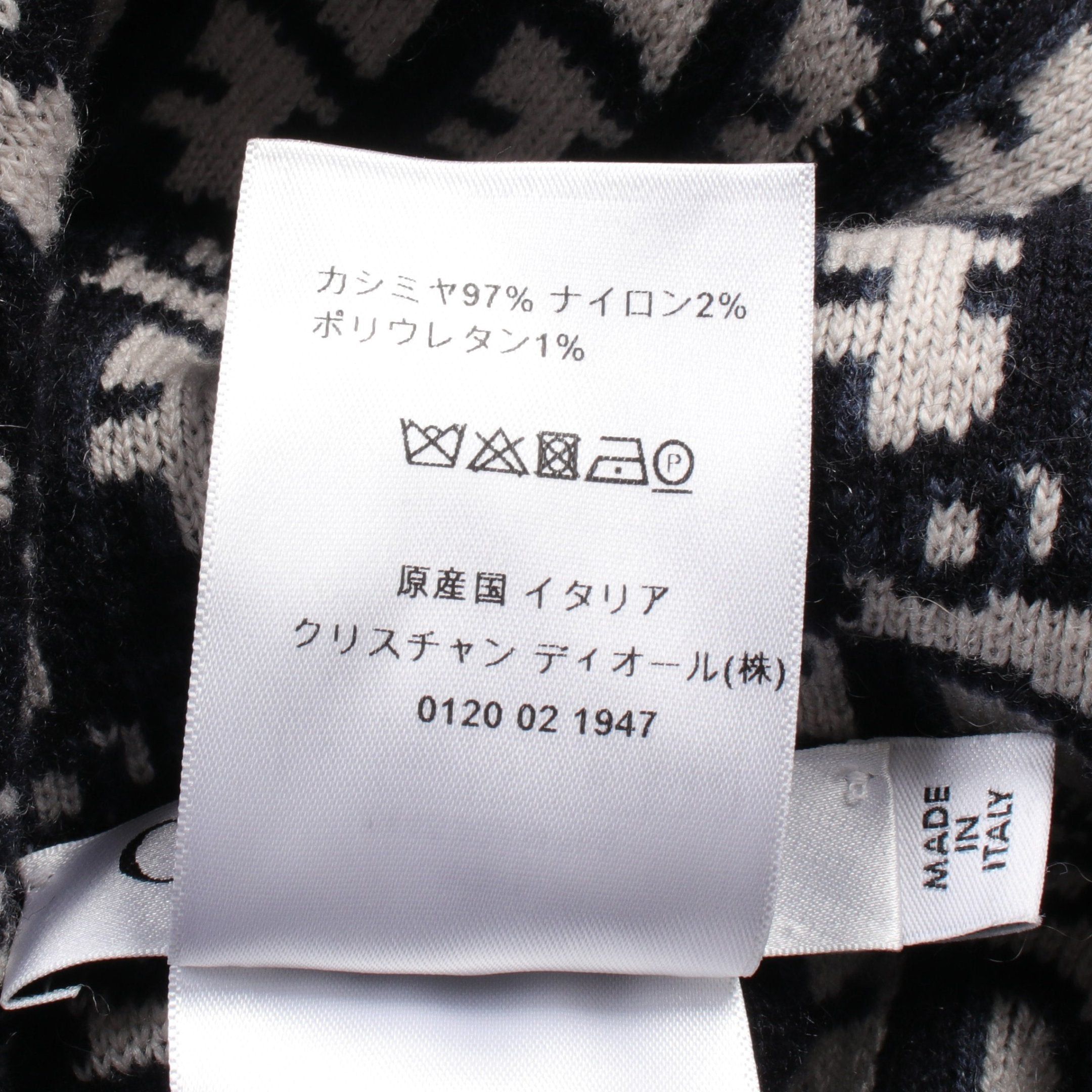 Dior Dior Oblique Poncho Cashmere Navy Hooded Size ONE SIZE - 4 Thumbnail