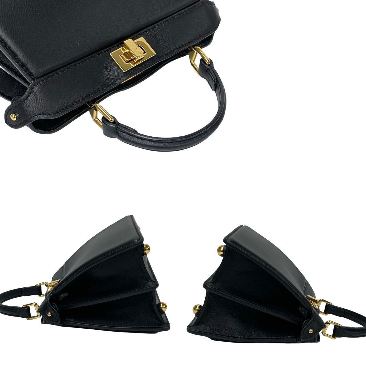 Fendi Fendi Shoulder Bag Black Leather Size ONE SIZE - 5 Thumbnail