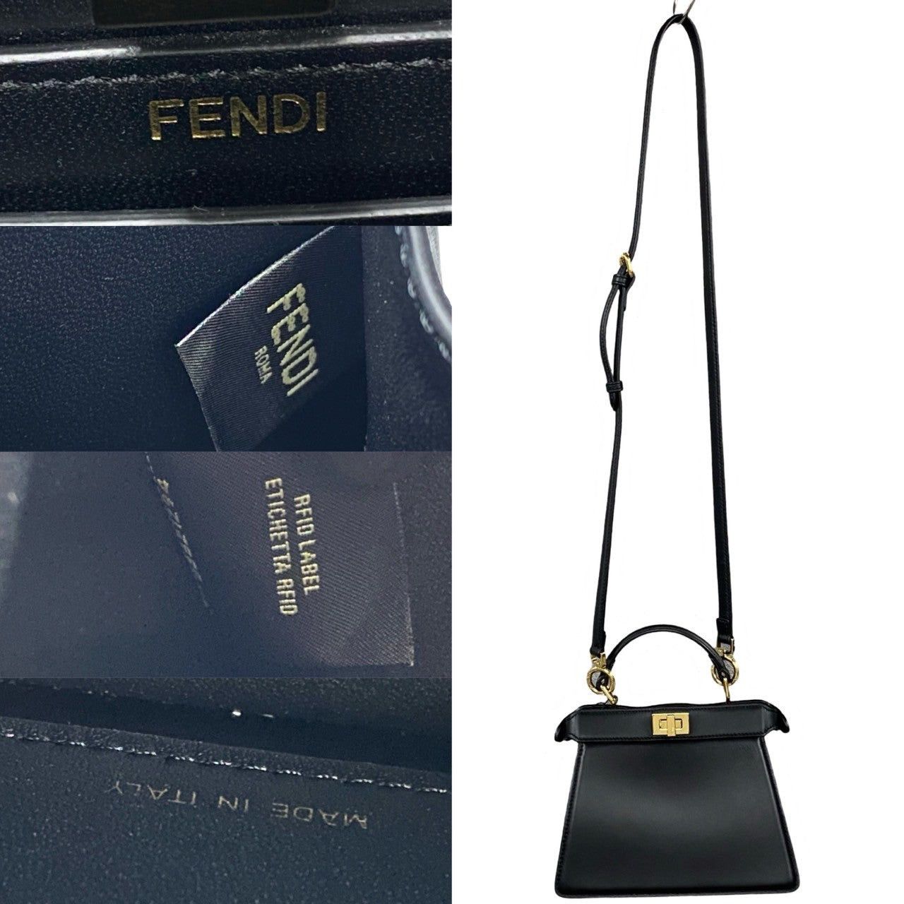 Fendi Fendi Shoulder Bag Black Leather Size ONE SIZE - 3 Thumbnail