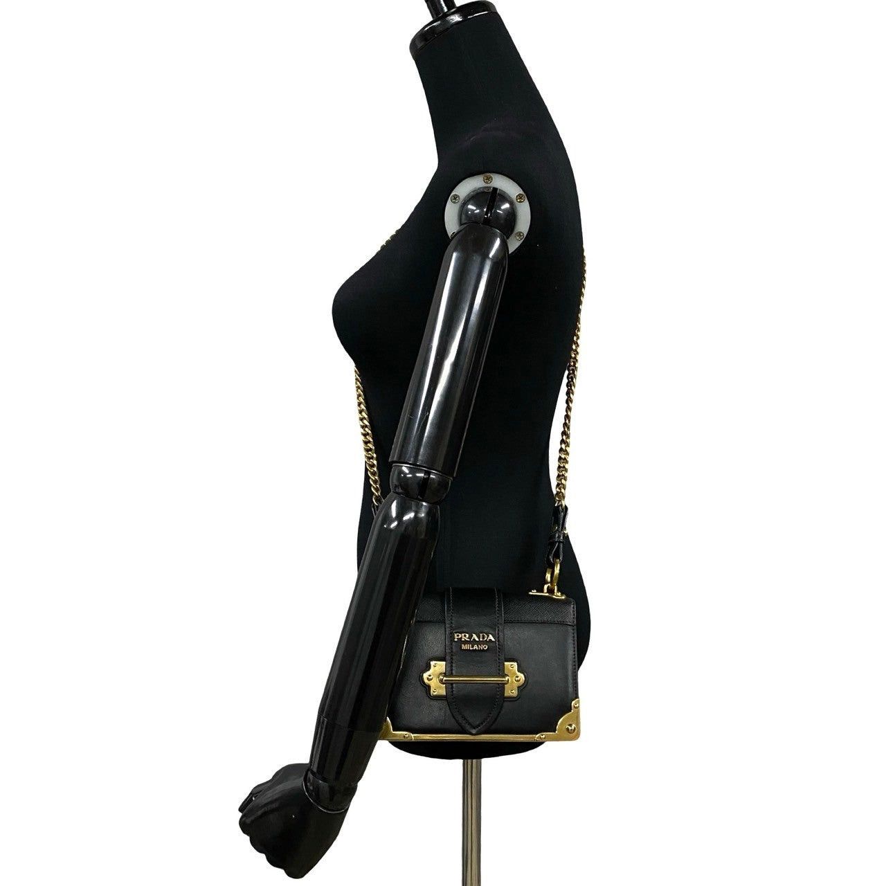 Prada Prada Shoulder Bag Black Leather Size ONE SIZE - 2 Thumbnail