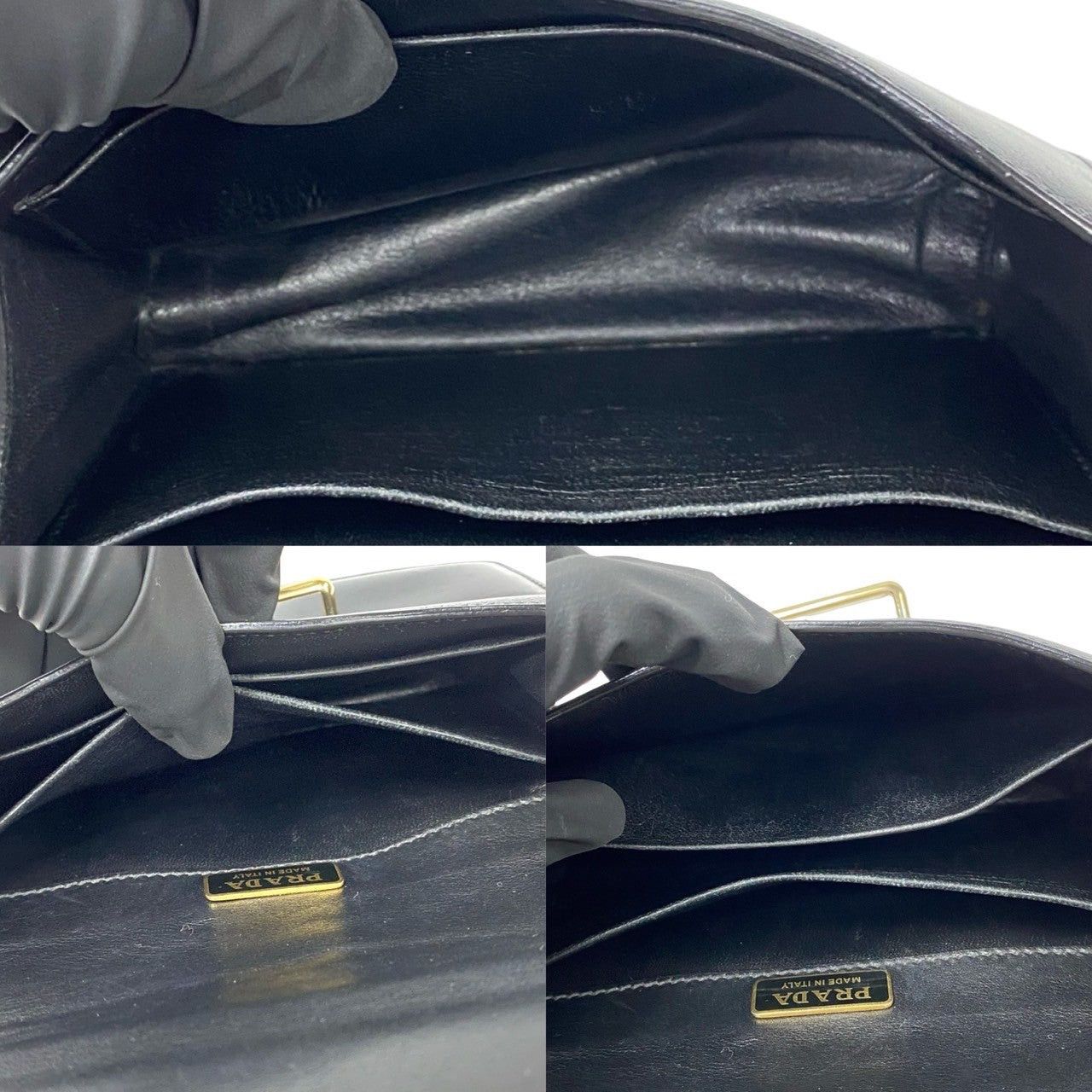 Prada Prada Shoulder Bag Black Leather Size ONE SIZE - 9 Thumbnail