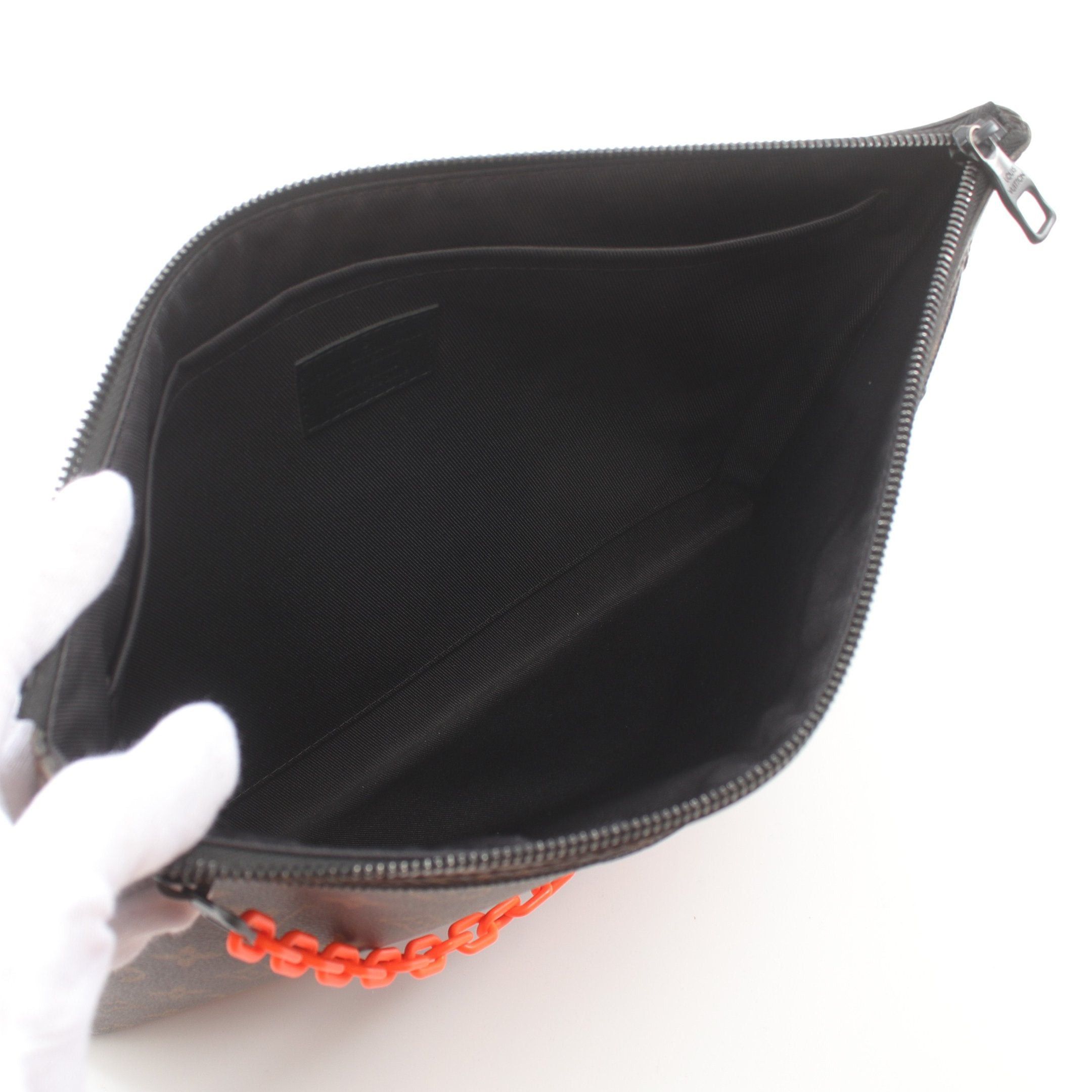 Louis Vuitton Louis Vuitton Pochette A4 Monogram Solar Lei Clutch Bag Brown Black Orange Size ONE SIZE - 3 Thumbnail