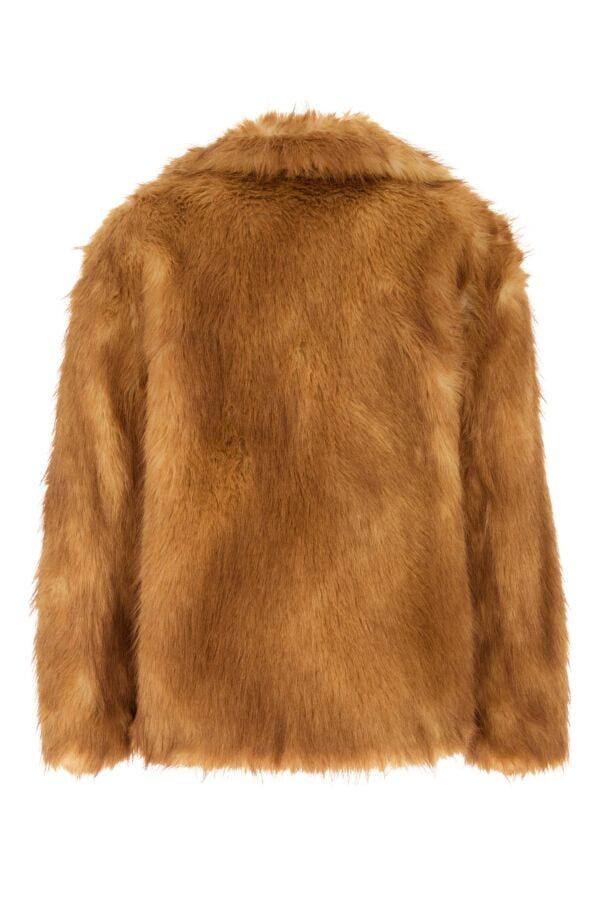 STAND STUDIO Caramel Janice Eco Fur Coat Size XXS / US 00 / IT 34 - 4 Thumbnail