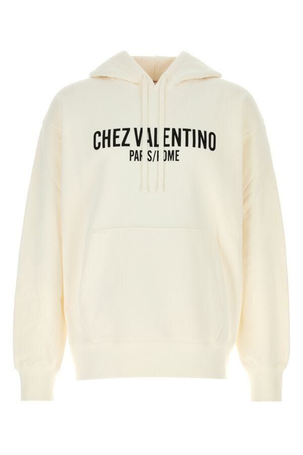 Valentino Ivory Cotton Sweatshirt Size US M / EU 48-50 / 2 - 3 Thumbnail