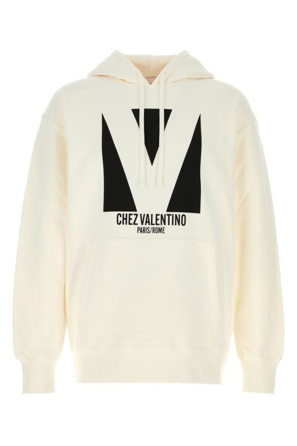 Valentino Ivory Cotton Sweatshirt Size US XS / EU 42 / 0 - 3 Thumbnail