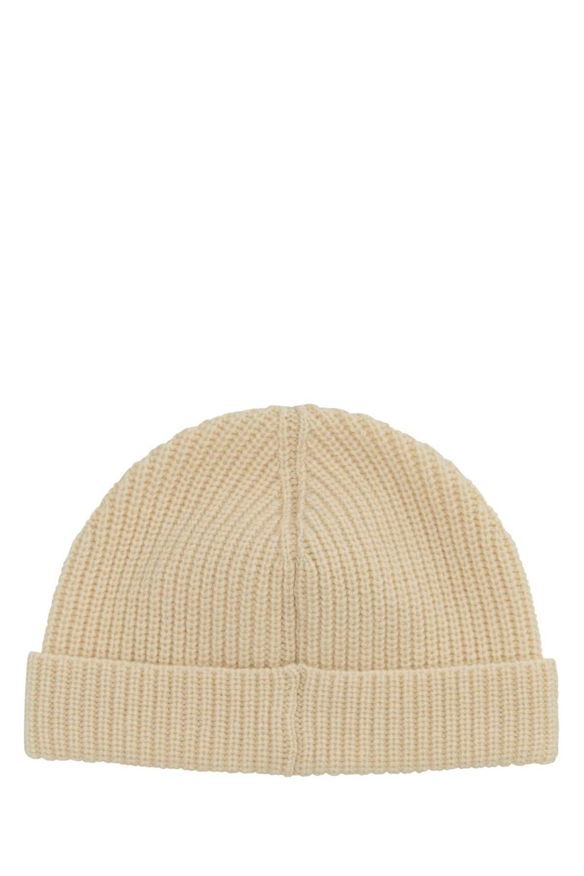 Valentino Sand Cashmere Beanie Hat Size ONE SIZE - 2 Thumbnail
