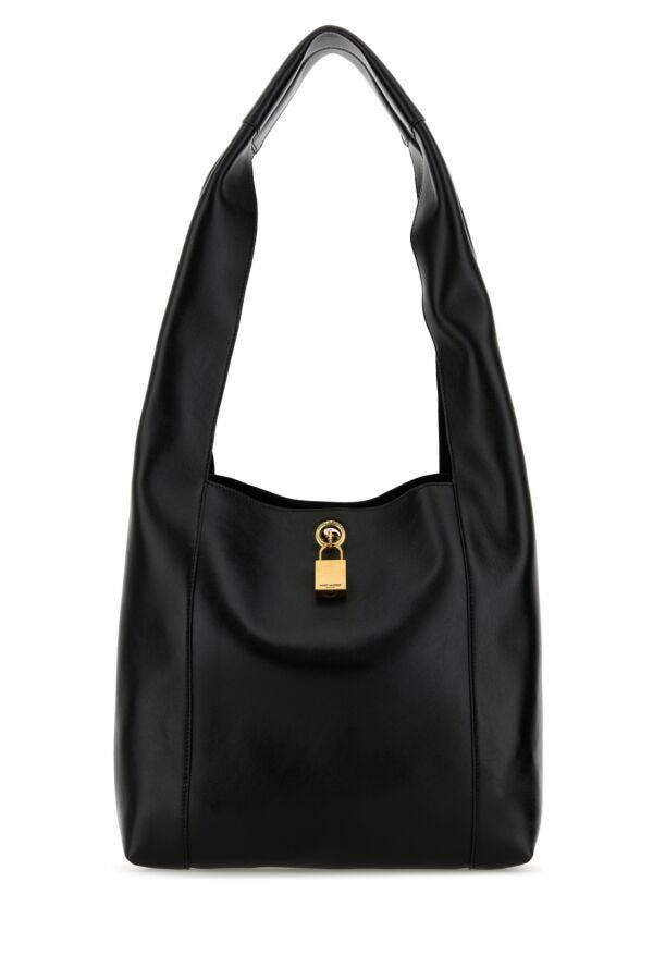 Saint Laurent Paris Black Leather Tanger Shopping Bag Size ONE SIZE - 3 Thumbnail