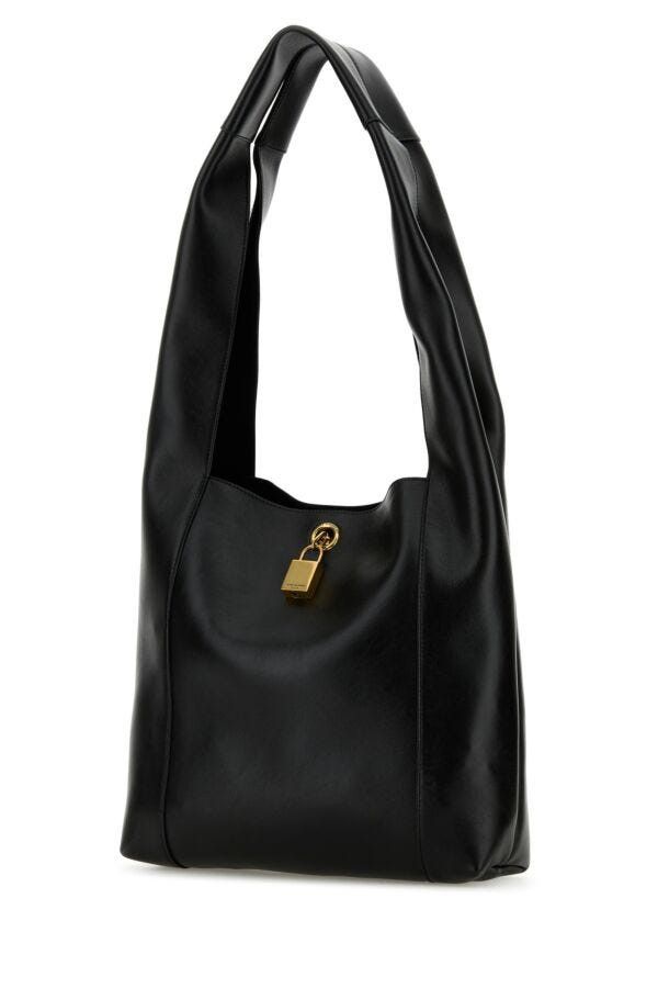 Saint Laurent Paris Black Leather Tanger Shopping Bag Size ONE SIZE - 4 Thumbnail
