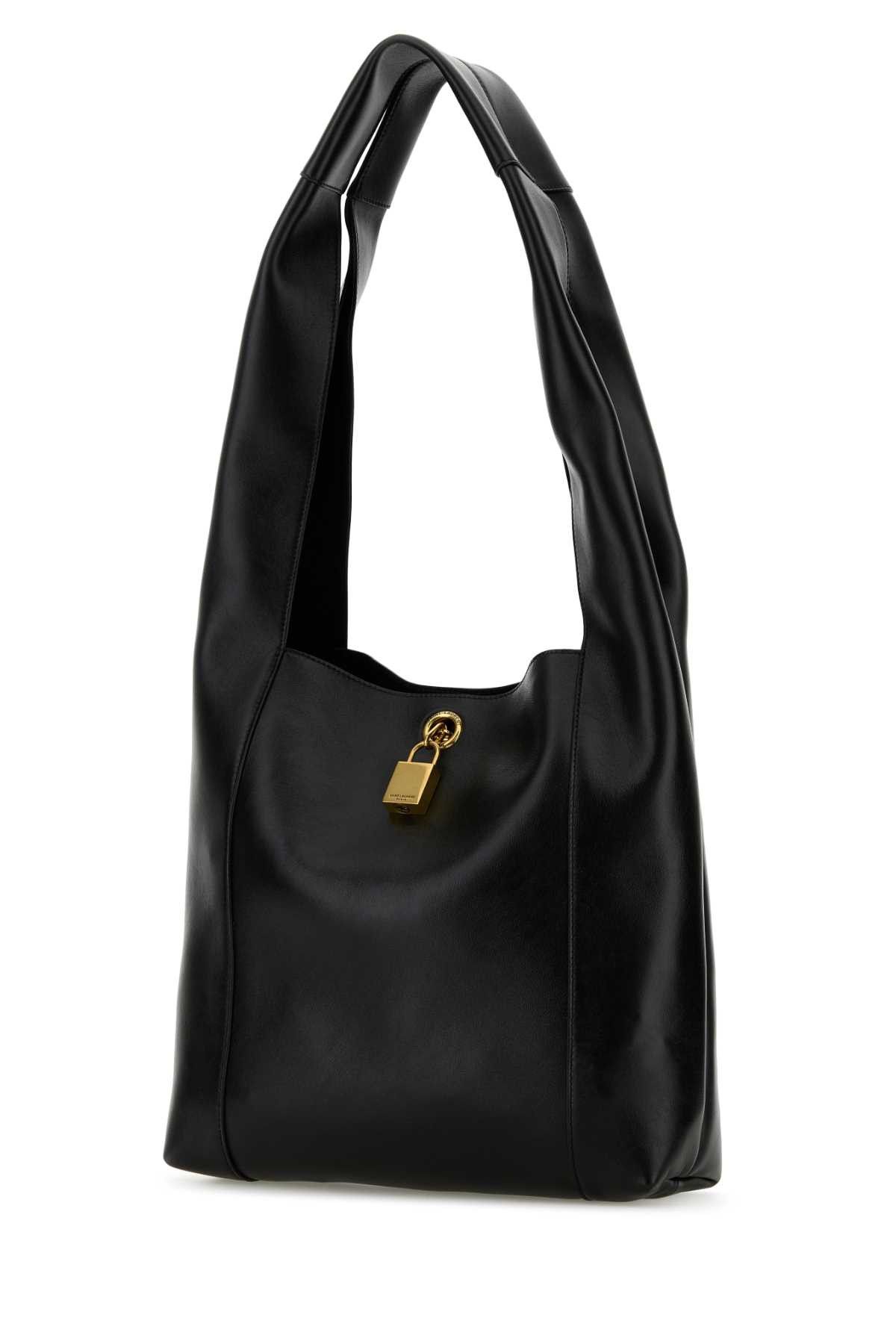 Saint Laurent Paris Black Leather Tanger Shopping Bag Size ONE SIZE - 2 Thumbnail