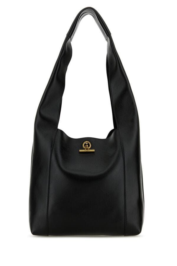Saint Laurent Paris Black Leather Tanger Shopping Bag Size ONE SIZE - 5 Thumbnail