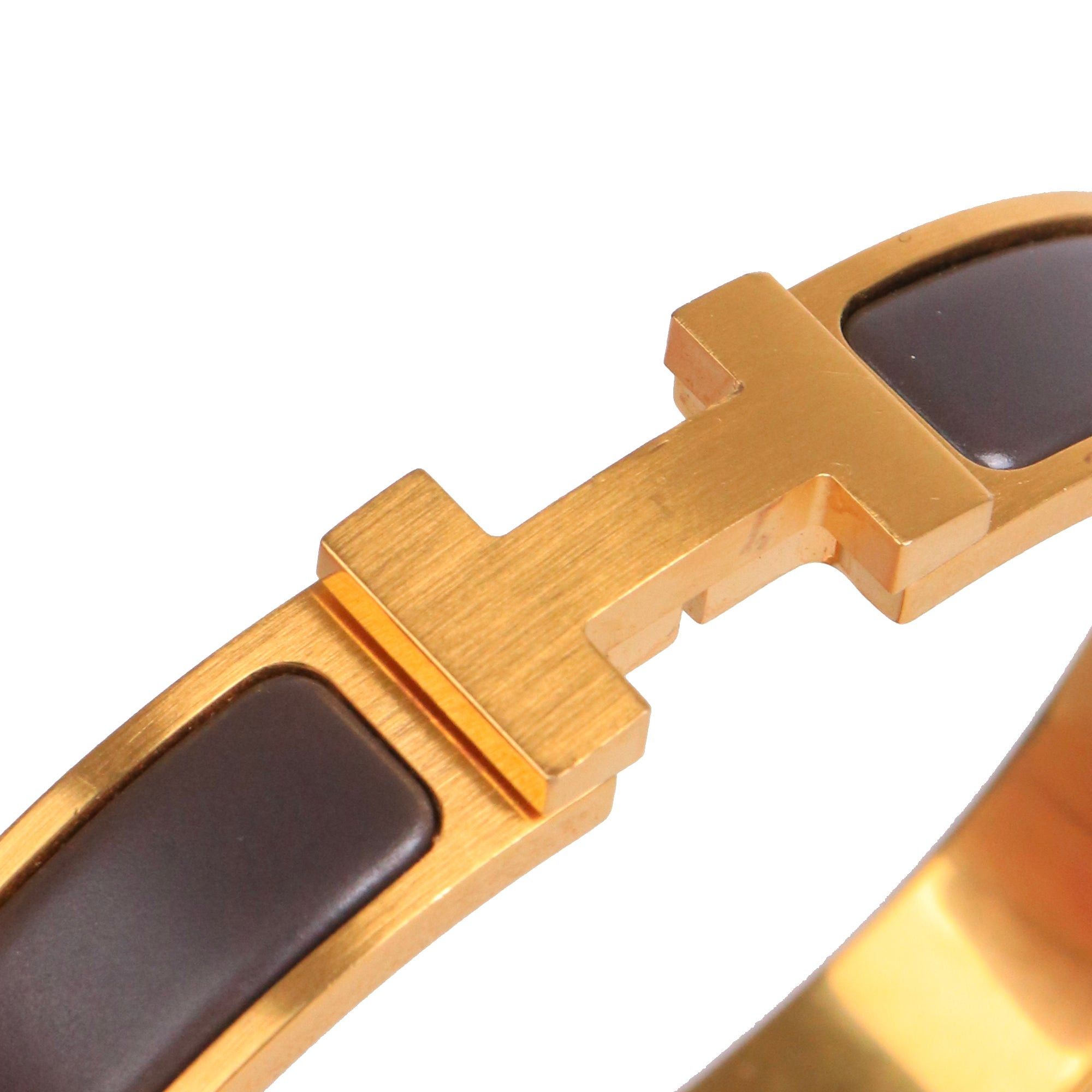 Hermes HERMÈS - Clic HH Hermès bracelet in matte gray enamel (T5) Size ONE SIZE - 3 Thumbnail
