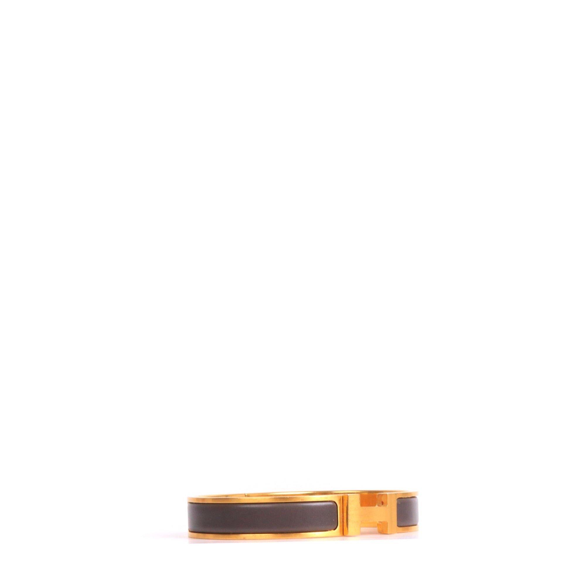 Hermes HERMÈS - Clic HH Hermès bracelet in matte gray enamel (T5) Size ONE SIZE - 2 Thumbnail