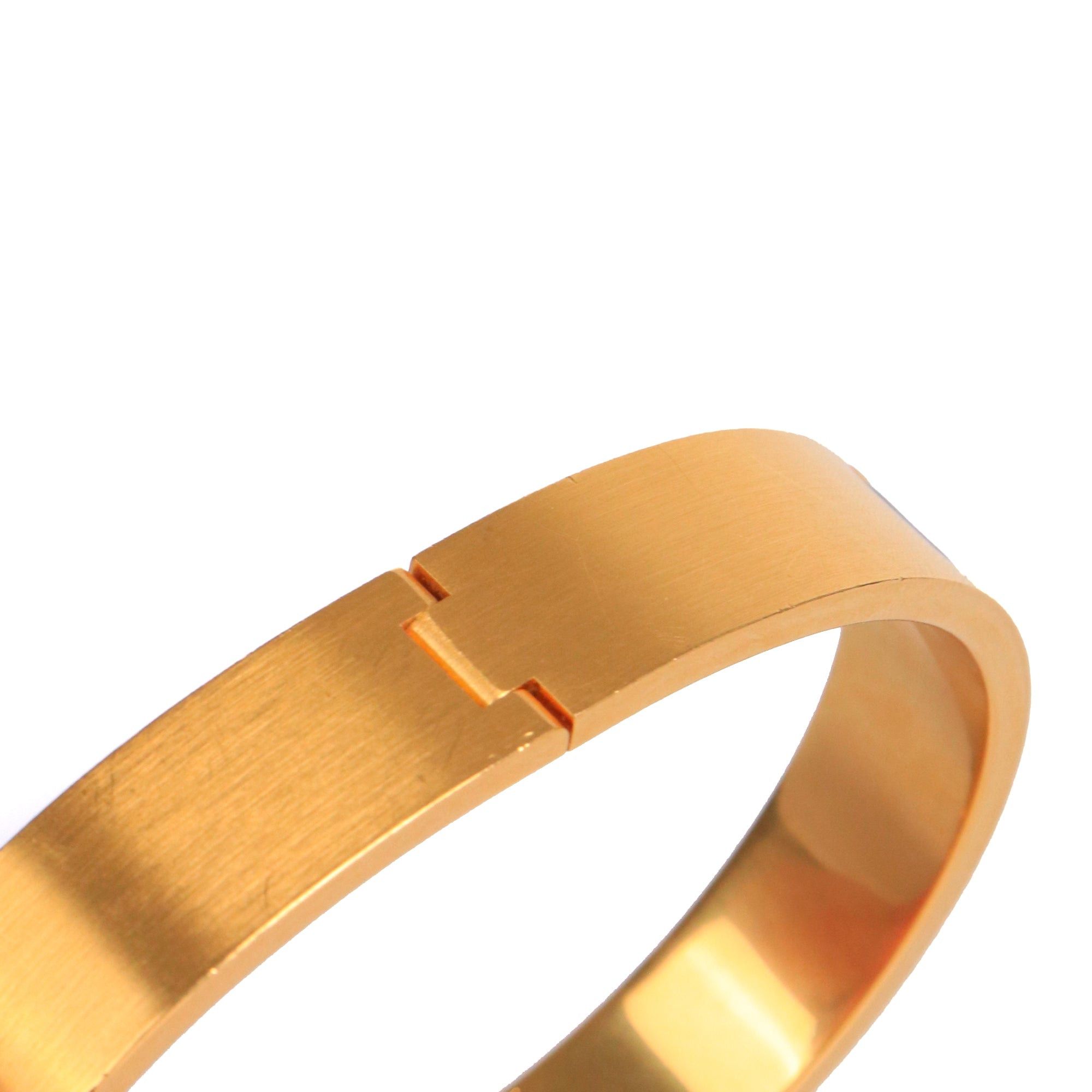 Hermes HERMÈS - Clic HH Hermès bracelet in matte gray enamel (T5) Size ONE SIZE - 4 Thumbnail