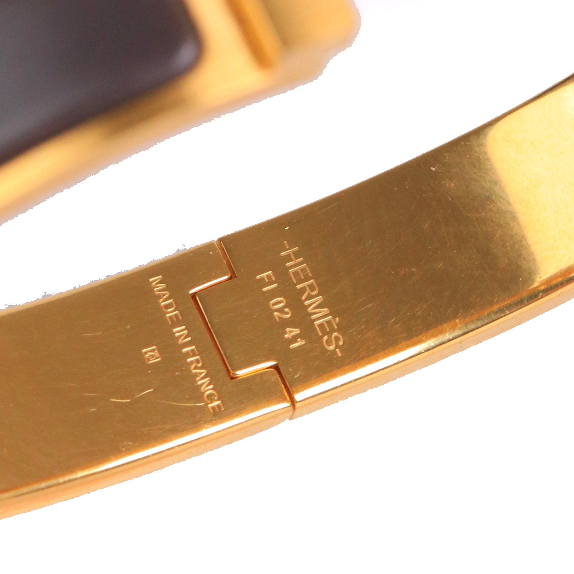 Hermes HERMÈS - Clic HH Hermès bracelet in matte gray enamel (T5) Size ONE SIZE - 5 Thumbnail
