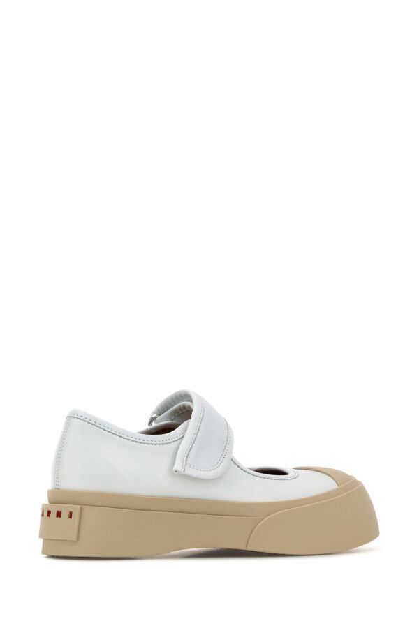 Marni White Leather Mary Jane Sneakers Size US 8 / IT 38 - 5 Thumbnail