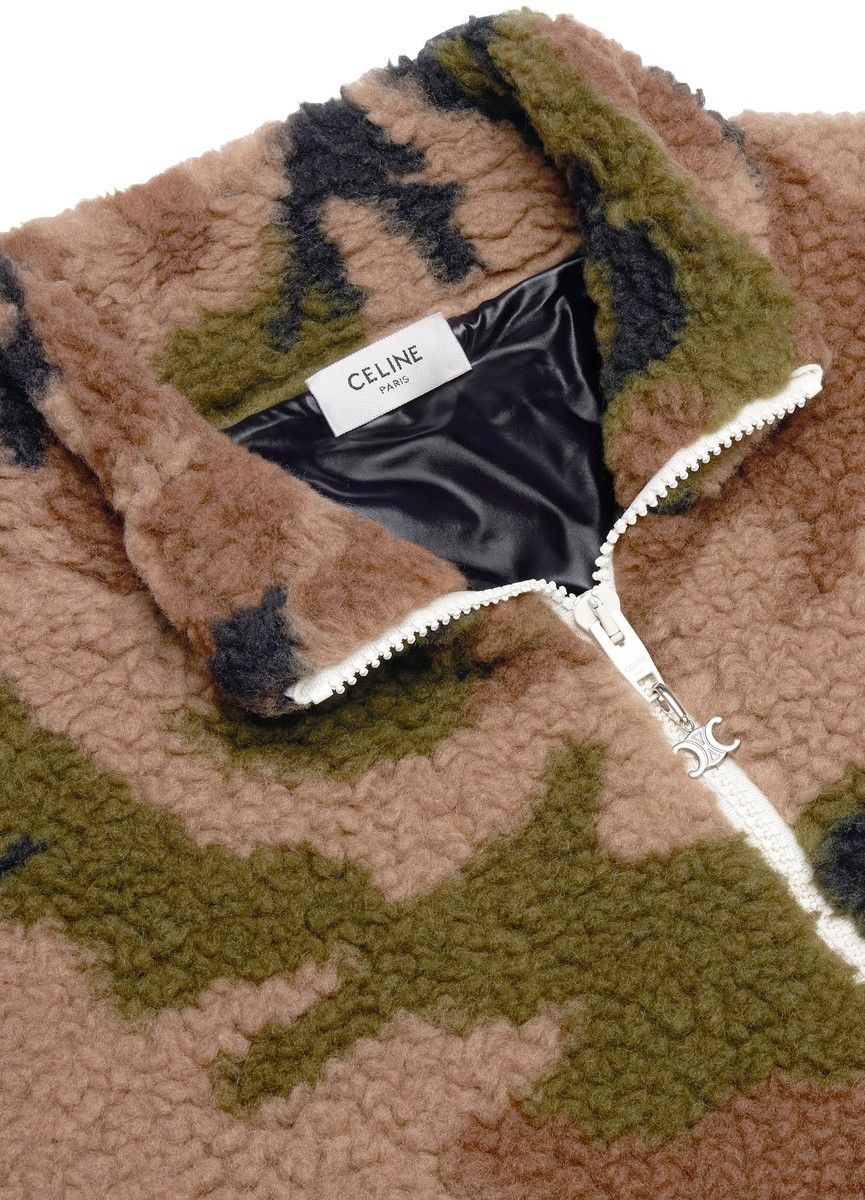 Celine Bi-Material Fleece Sweatshirt Jacket Size US XS / EU 42 / 0 - 3 Thumbnail