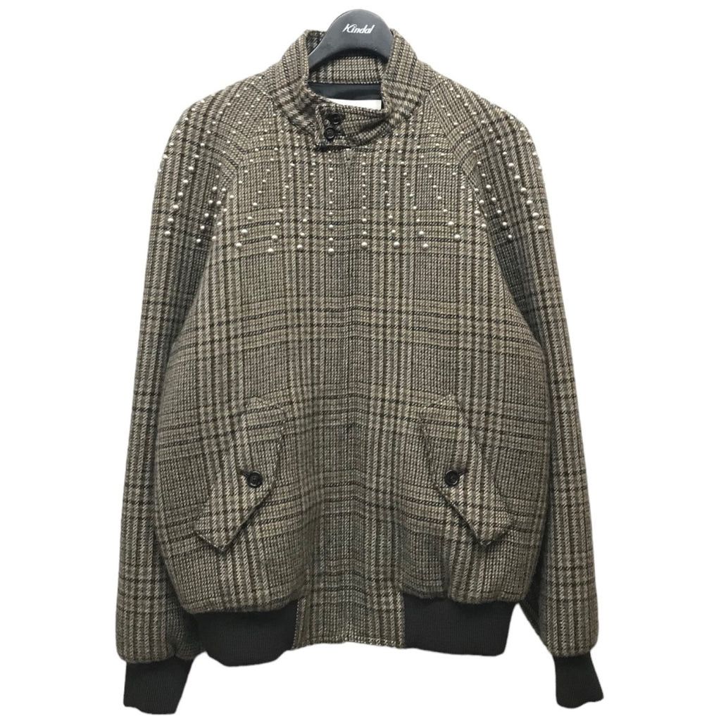 Celine Teddy Jacket with stand-up collar in checked wool Size US M / EU 48-50 / 2 - 2 Thumbnail