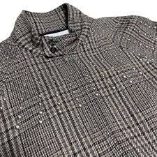 Celine Teddy Jacket with stand-up collar in checked wool Size US M / EU 48-50 / 2 - 4 Thumbnail