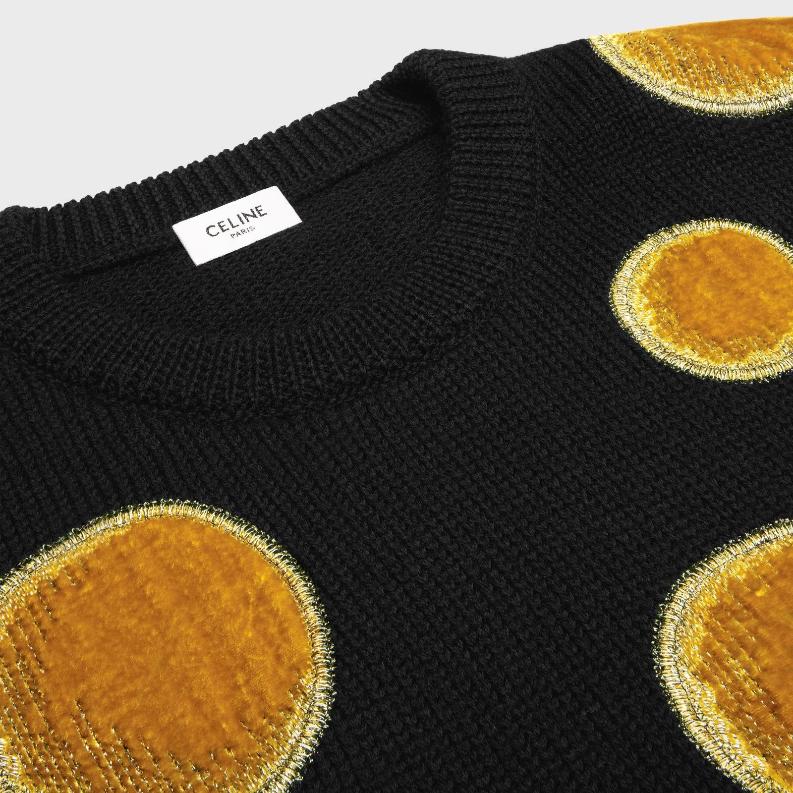 Celine crewneck sweater in velvet wool khaki Size US M / EU 48-50 / 2 - 3 Thumbnail