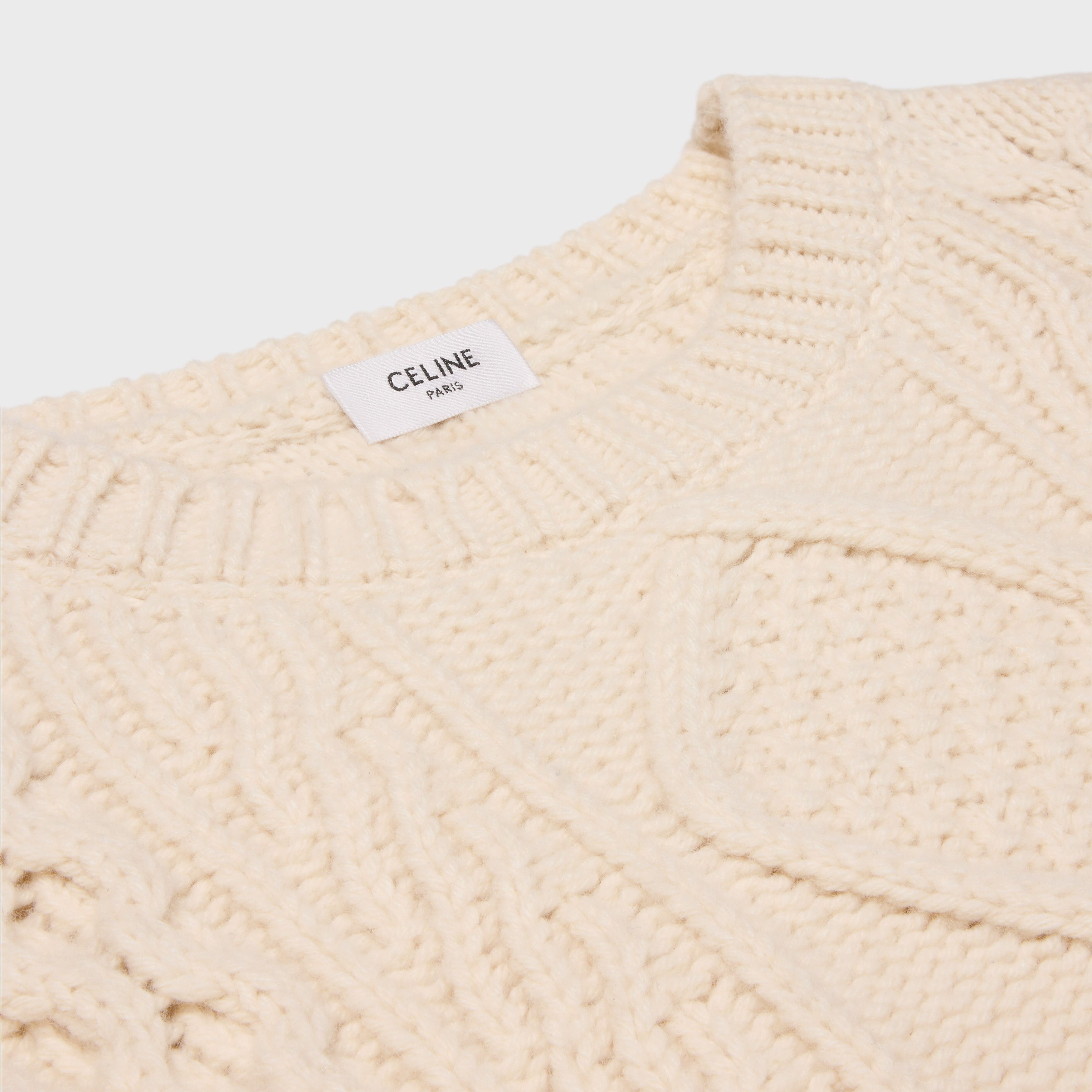 Celine Boxy Aran Sweater in mohair Size US M / EU 48-50 / 2 - 2 Thumbnail