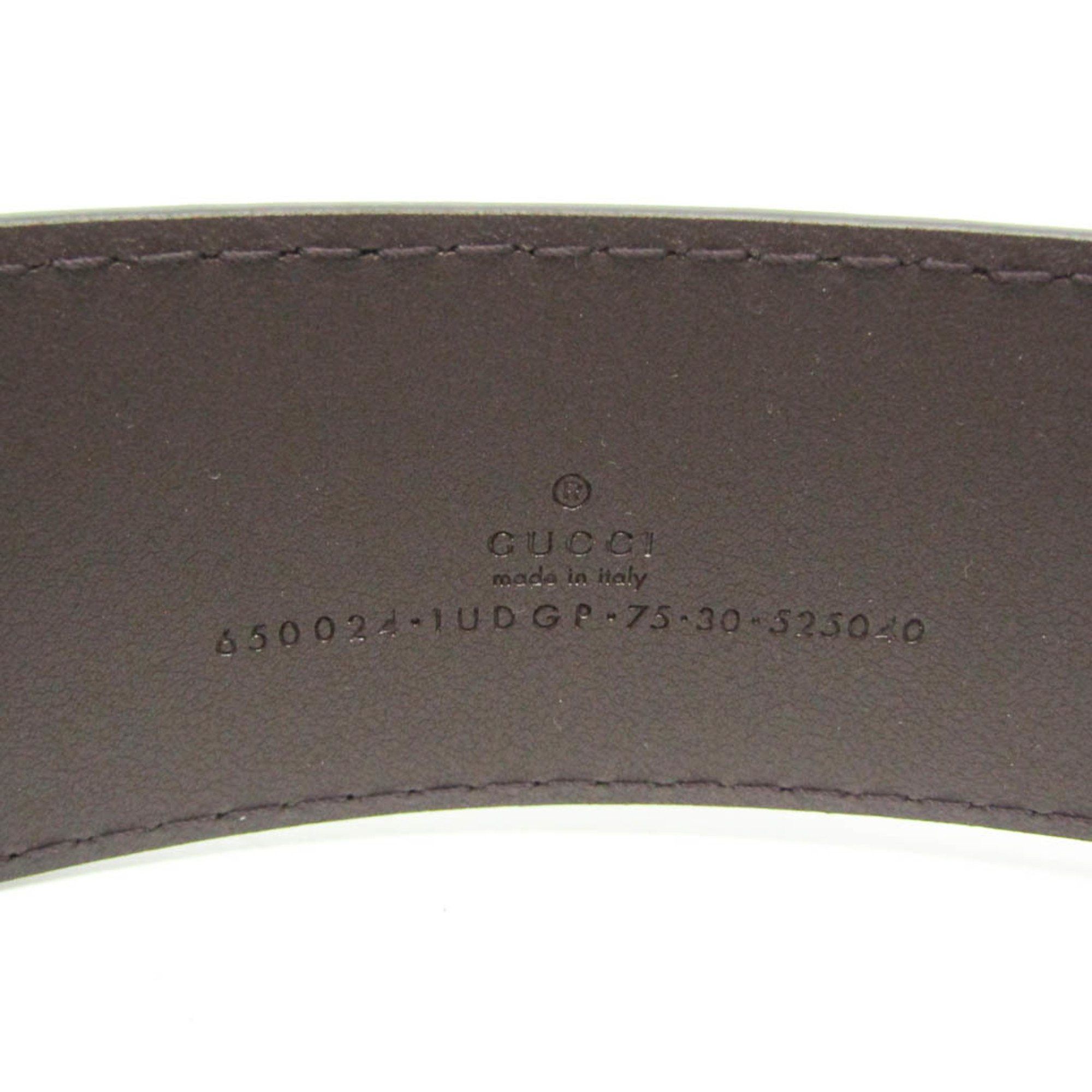 Gucci Gucci Square Buckle 650024 Men,Women Leather Standard Belt Brown 75 Size ONE SIZE - 9 Thumbnail