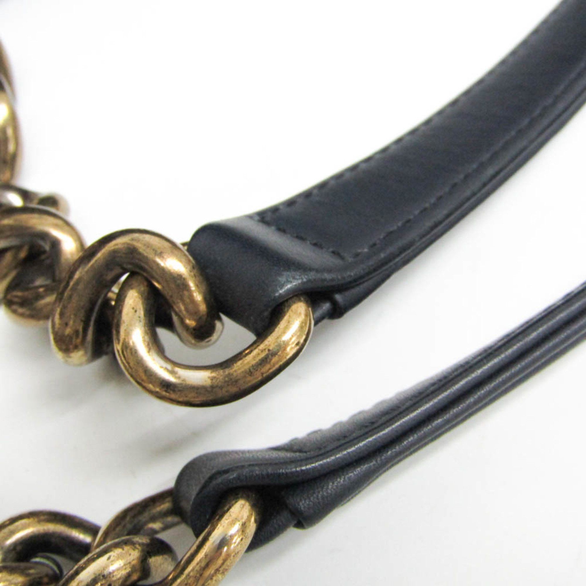 Chanel Chanel Matelasse Chain Women's Grained Calfskin Tote Bag Black,Navy Size ONE SIZE - 12 Thumbnail