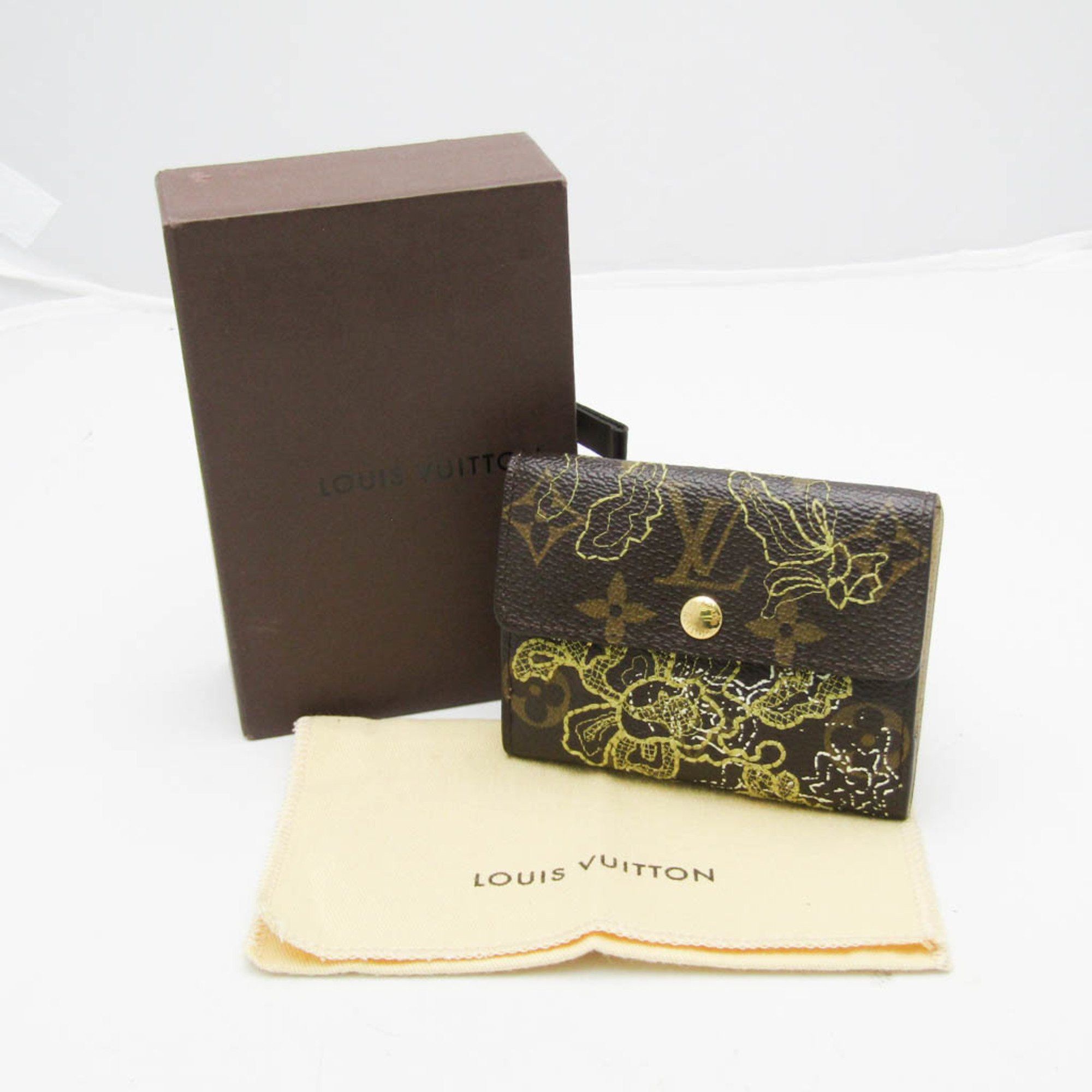 Louis Vuitton Louis Vuitton Monogram Dentelle Ludlow M95391 Men,Women Monogram Coin Purse/coin Case Brown,Gold Size ONE SIZE - 14 Thumbnail