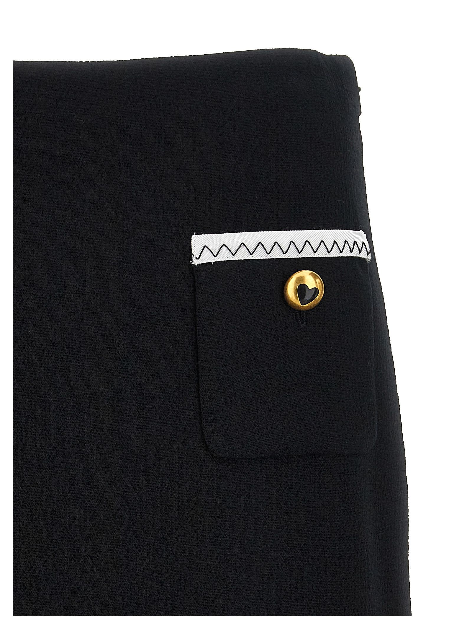 Moschino Heart Button Skirt Size 30" / US 8 / IT 44 - 3 Thumbnail