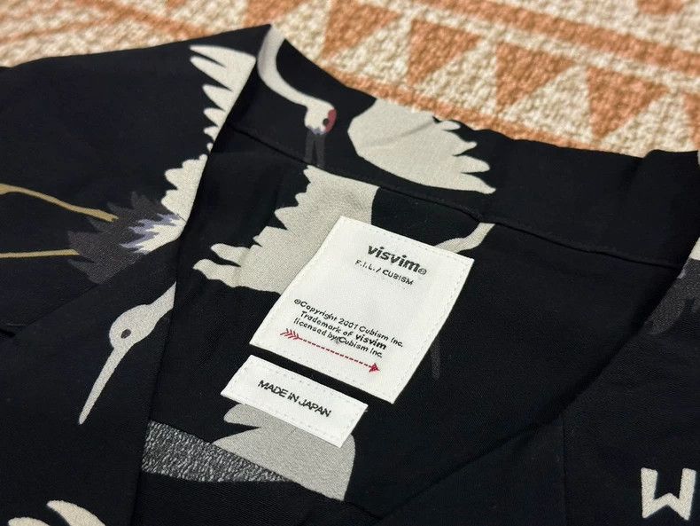 Visvim VISVIM CROSBY S/S HIKAKU 23SS Japanese crane print short 