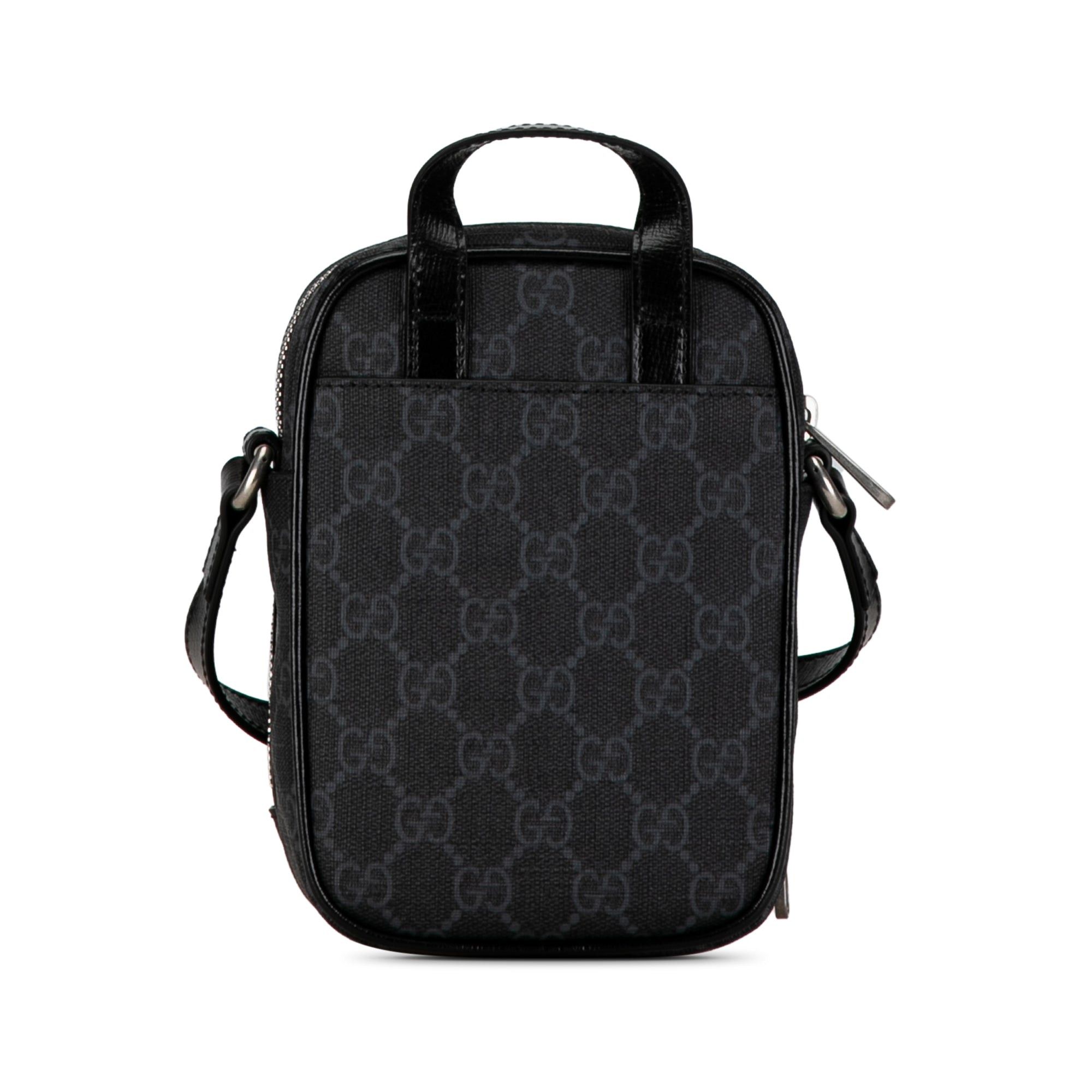 Gucci Gucci Mini GG Supreme Interlocking G Crossbody Gray Size ONE SIZE - 3 Thumbnail
