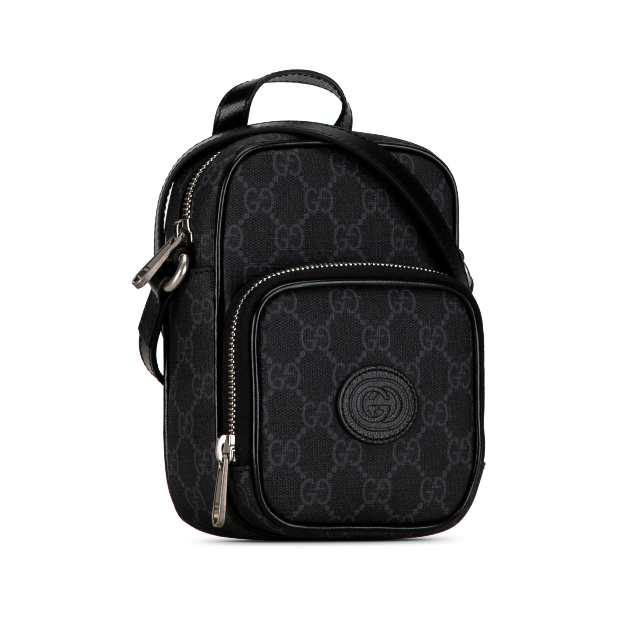 Gucci Gucci Mini GG Supreme Interlocking G Crossbody Gray Size ONE SIZE - 2 Thumbnail