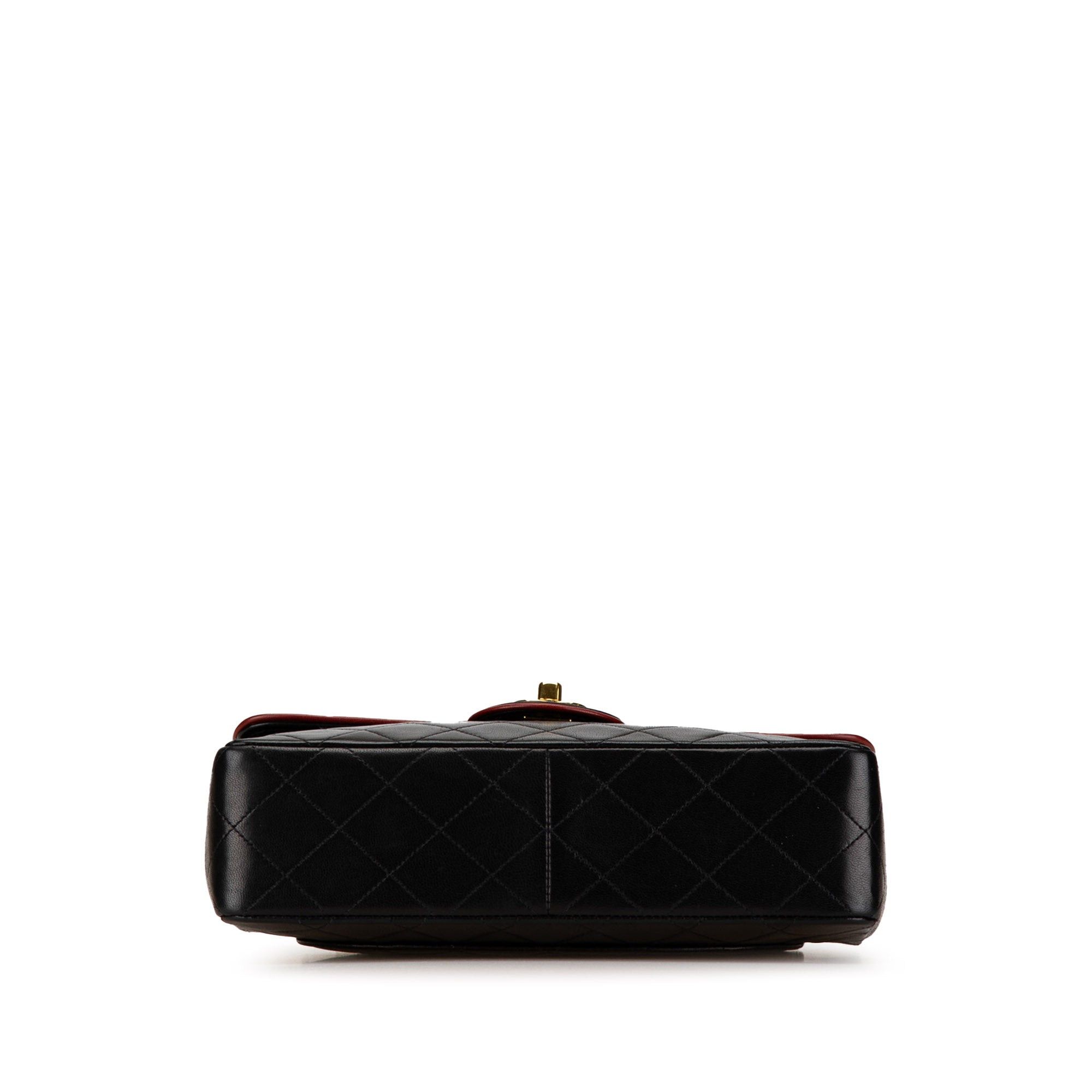 Chanel Chanel CC Bicolor Quilted Lambskin Single Flap Black Size ONE SIZE - 3 Thumbnail