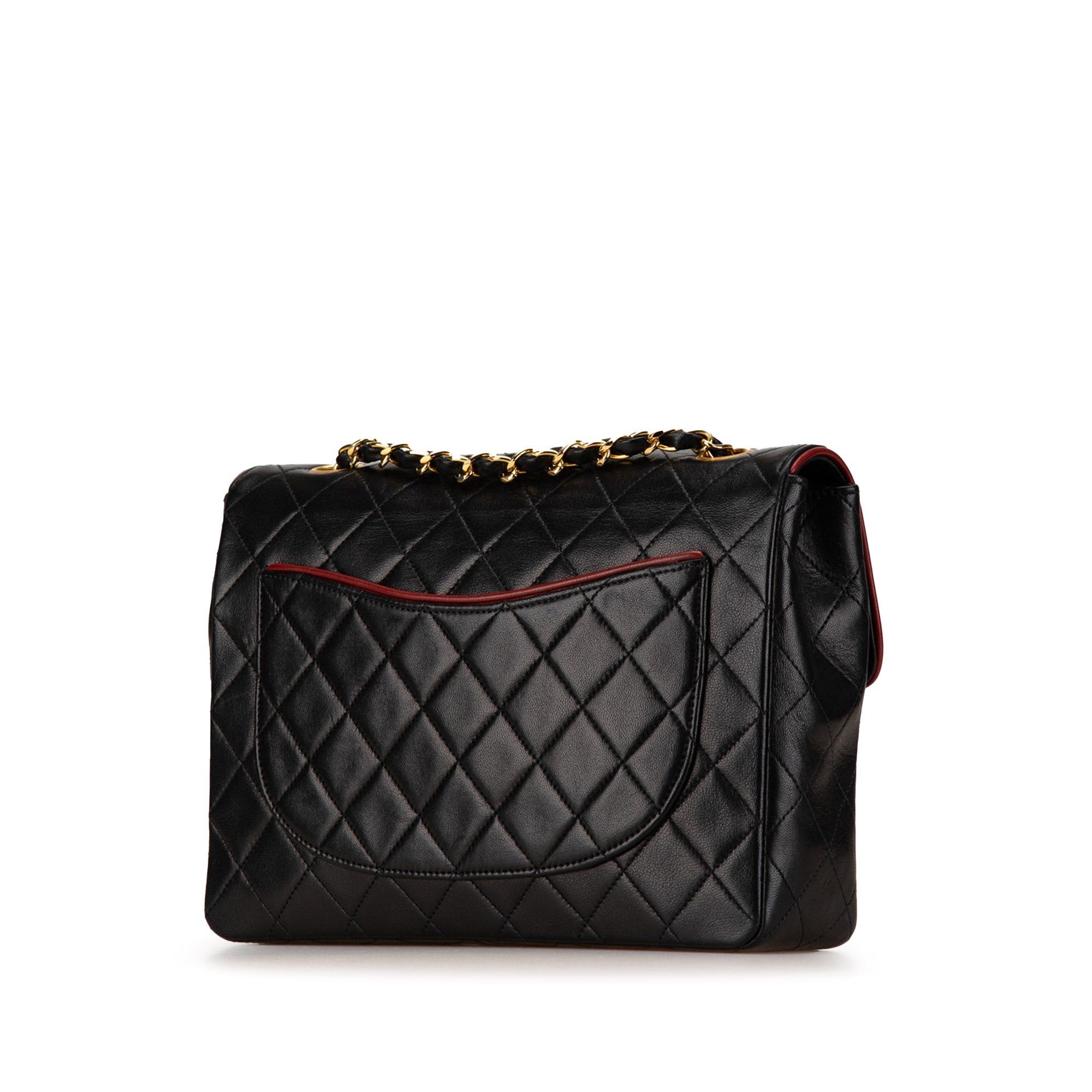 Chanel Chanel CC Bicolor Quilted Lambskin Single Flap Black Size ONE SIZE - 2 Thumbnail