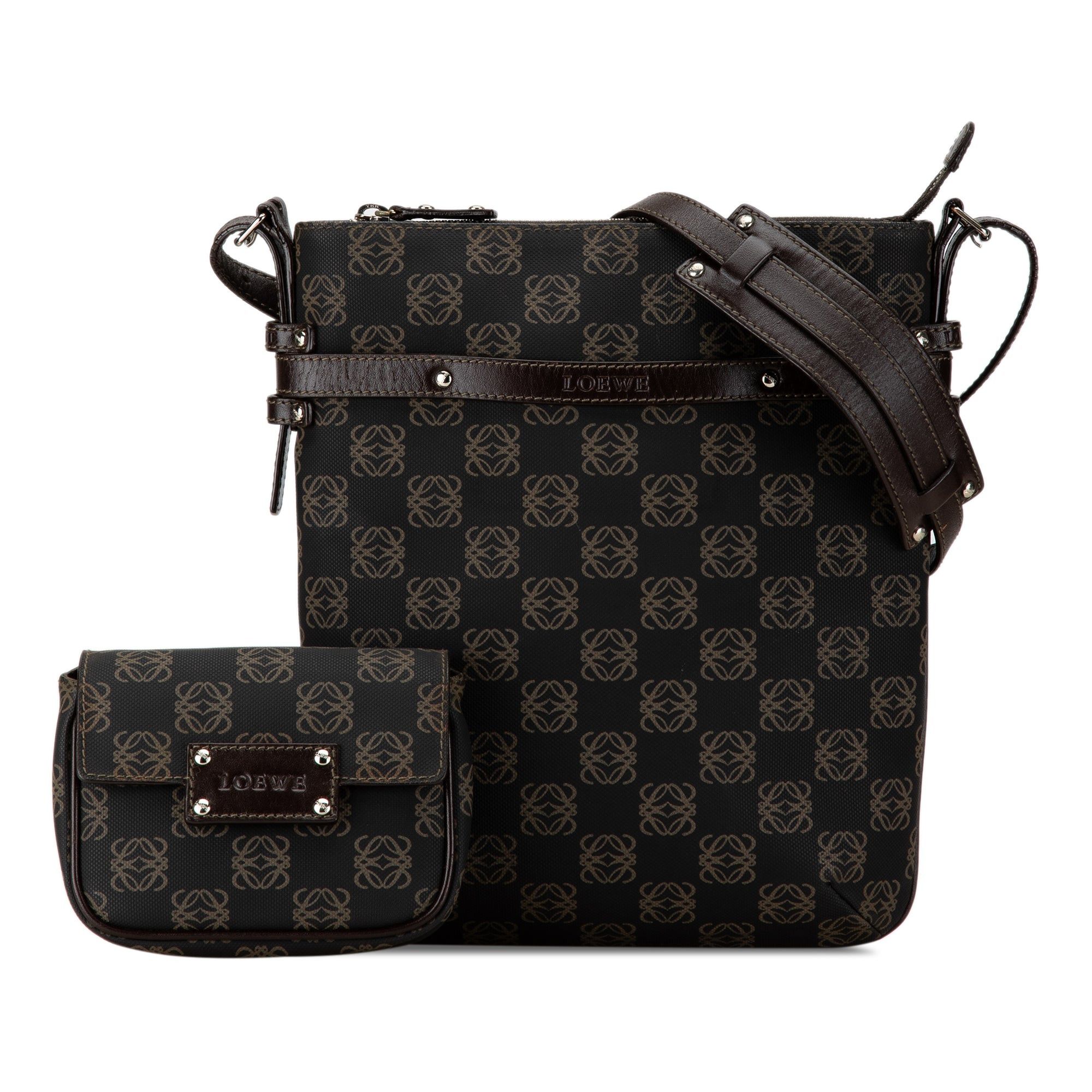 Loewe LOEWE Anagram Canvas Crossbody Black Size ONE SIZE - 15 Thumbnail