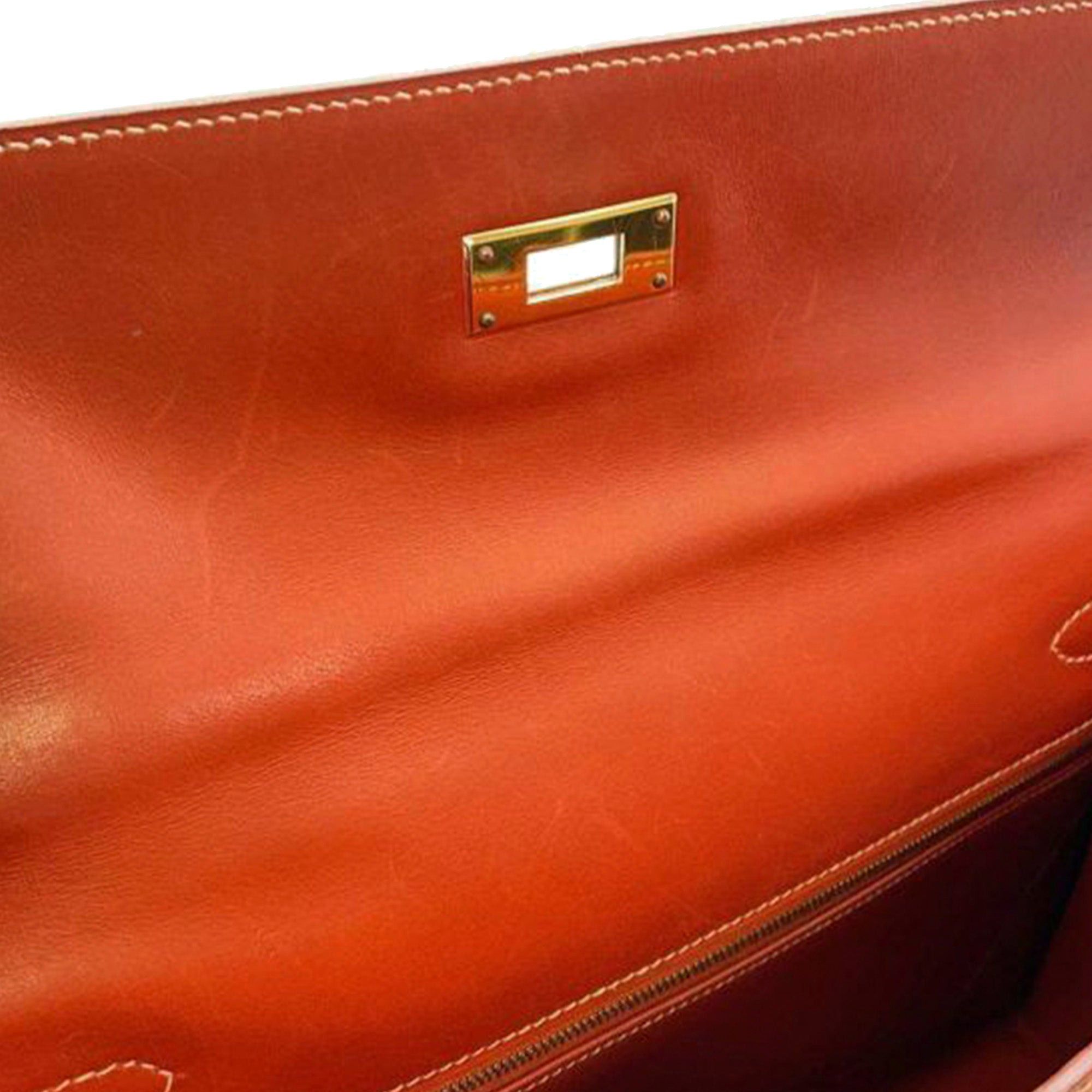 Hermes Hermès Box Calf Kelly Sellier 32 Brown Size ONE SIZE - 6 Thumbnail
