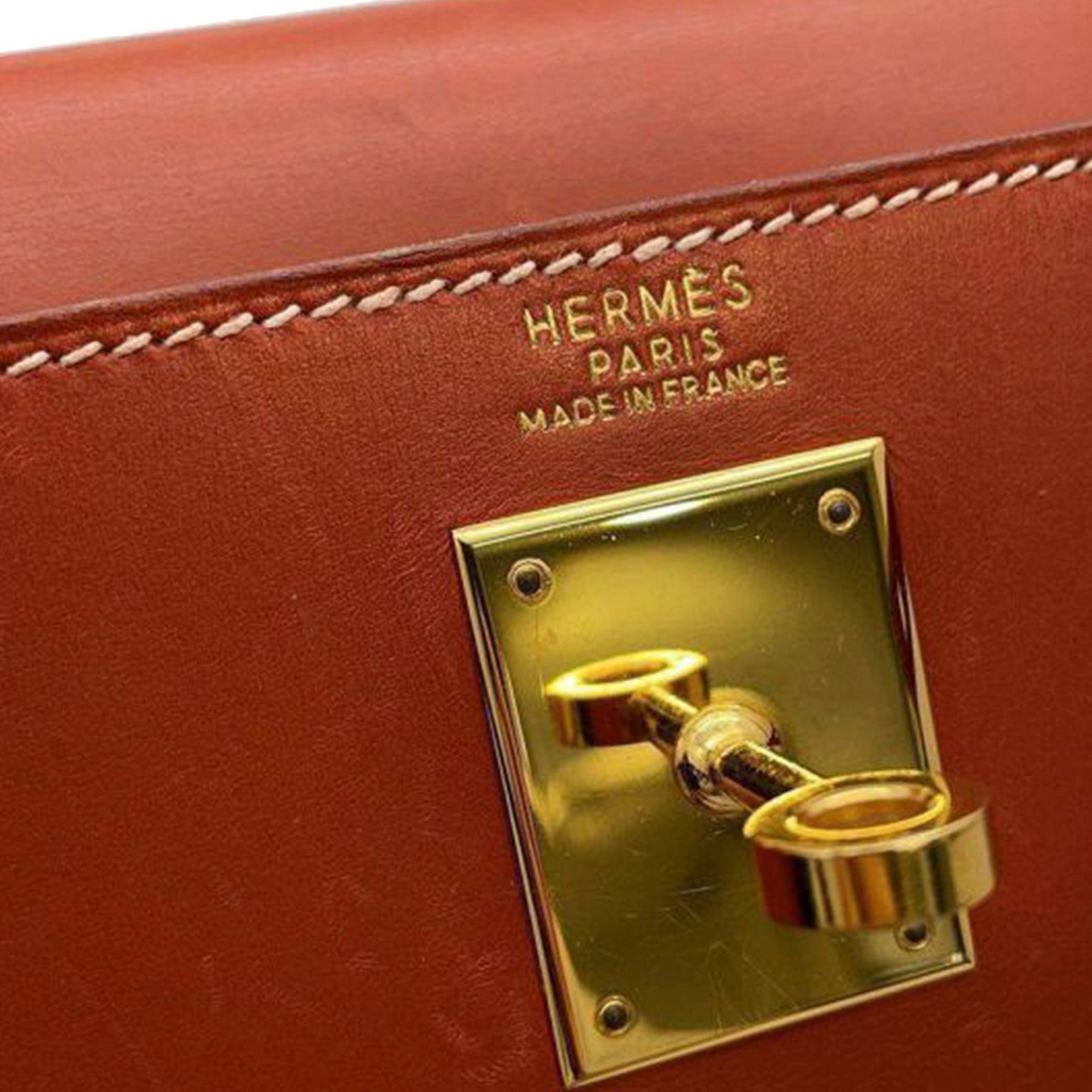 Hermes Hermès Box Calf Kelly Sellier 32 Brown Size ONE SIZE - 5 Thumbnail