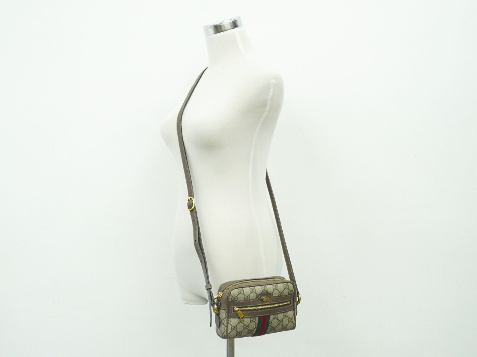 Gucci Ophidia Beige Canvas Shoulder Bag (Pre-Owned) Size ONE SIZE - 14 Thumbnail