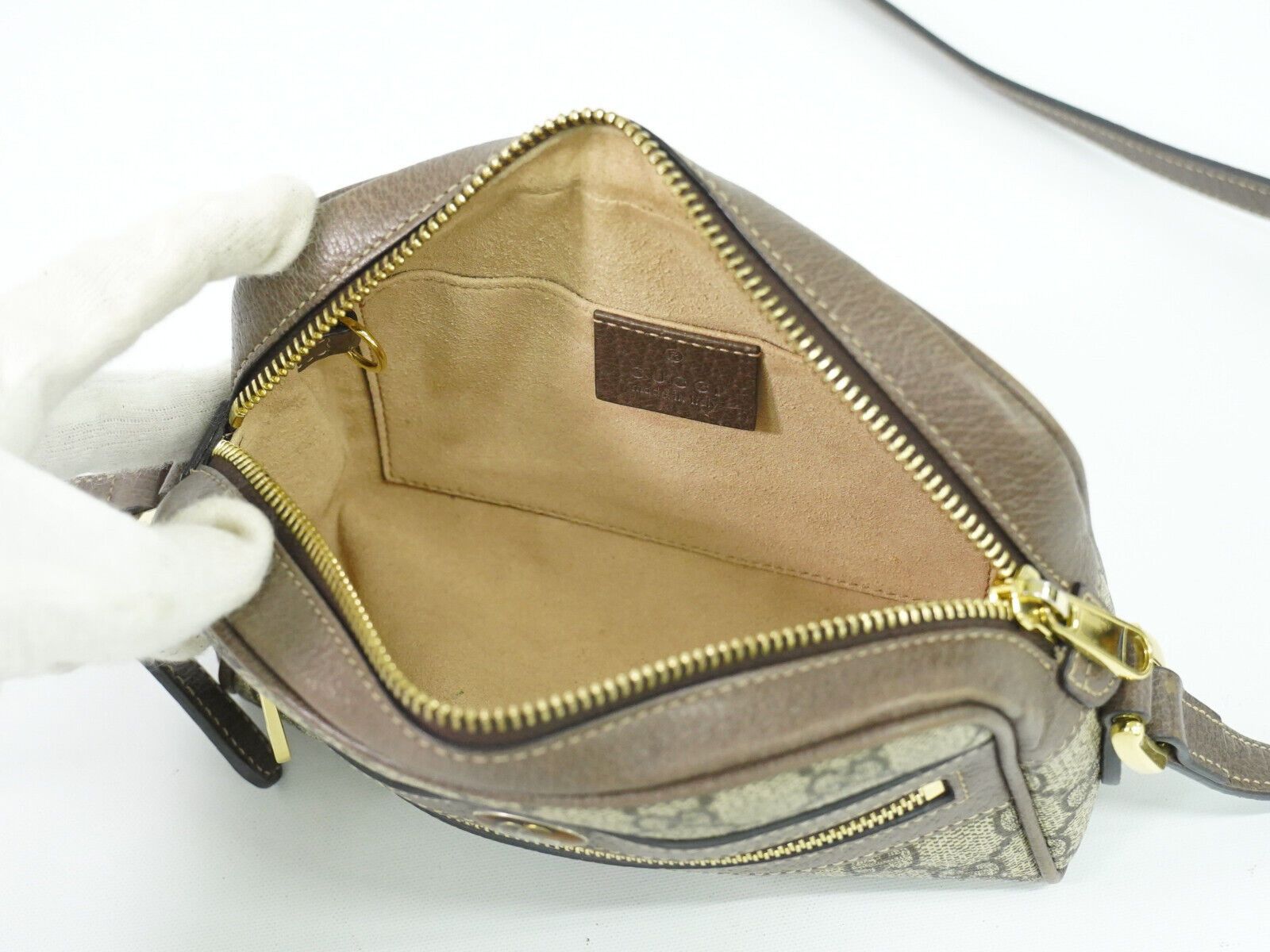 Gucci Ophidia Beige Canvas Shoulder Bag (Pre-Owned) Size ONE SIZE - 11 Thumbnail