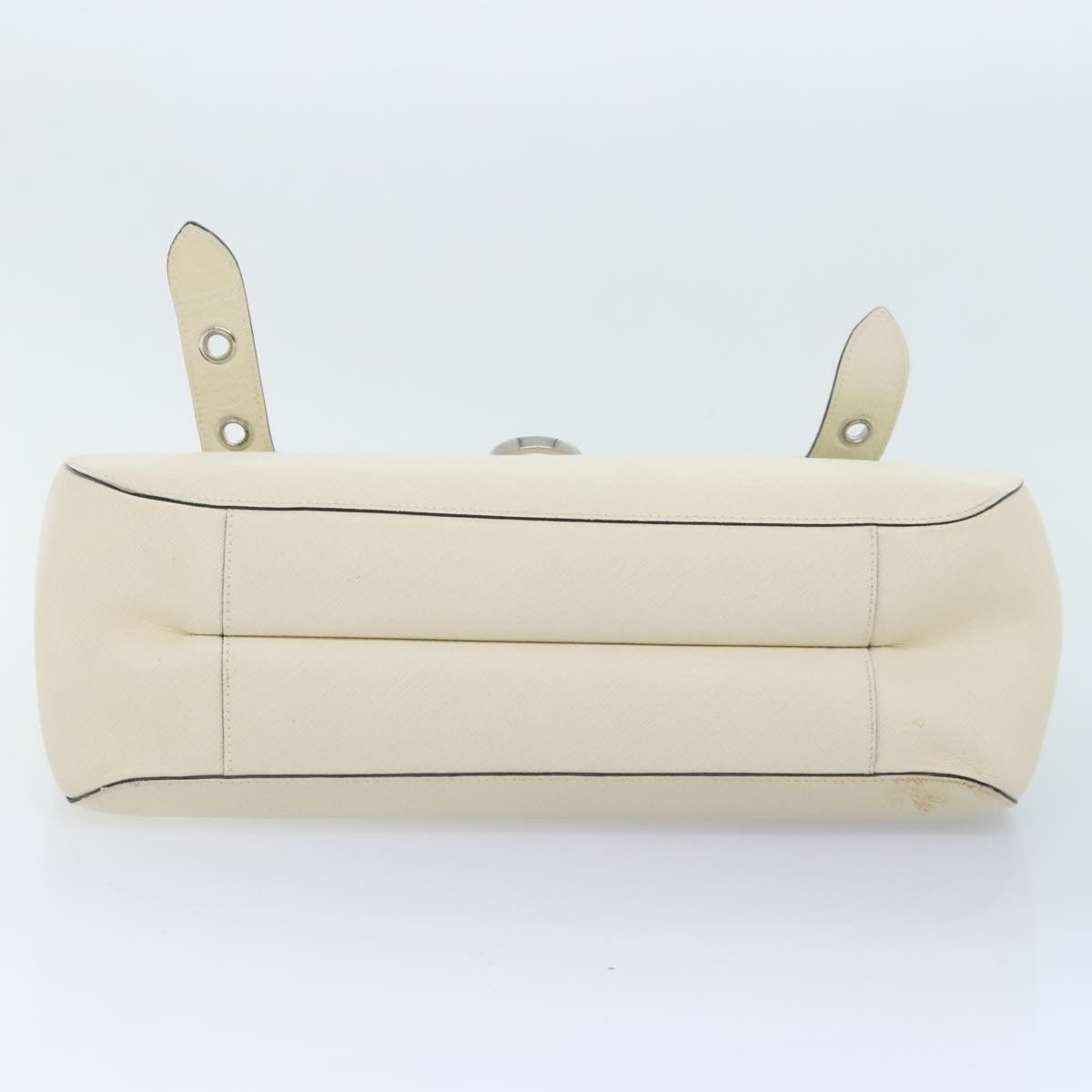 Salvatore Ferragamo Gancini Beige Leather Handbag (Pre-Owned) Size ONE SIZE - 8 Thumbnail