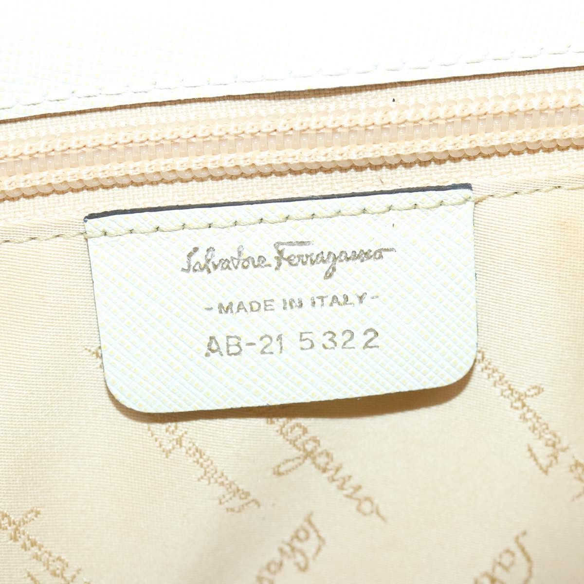Salvatore Ferragamo Gancini Beige Leather Handbag (Pre-Owned) Size ONE SIZE - 16 Thumbnail