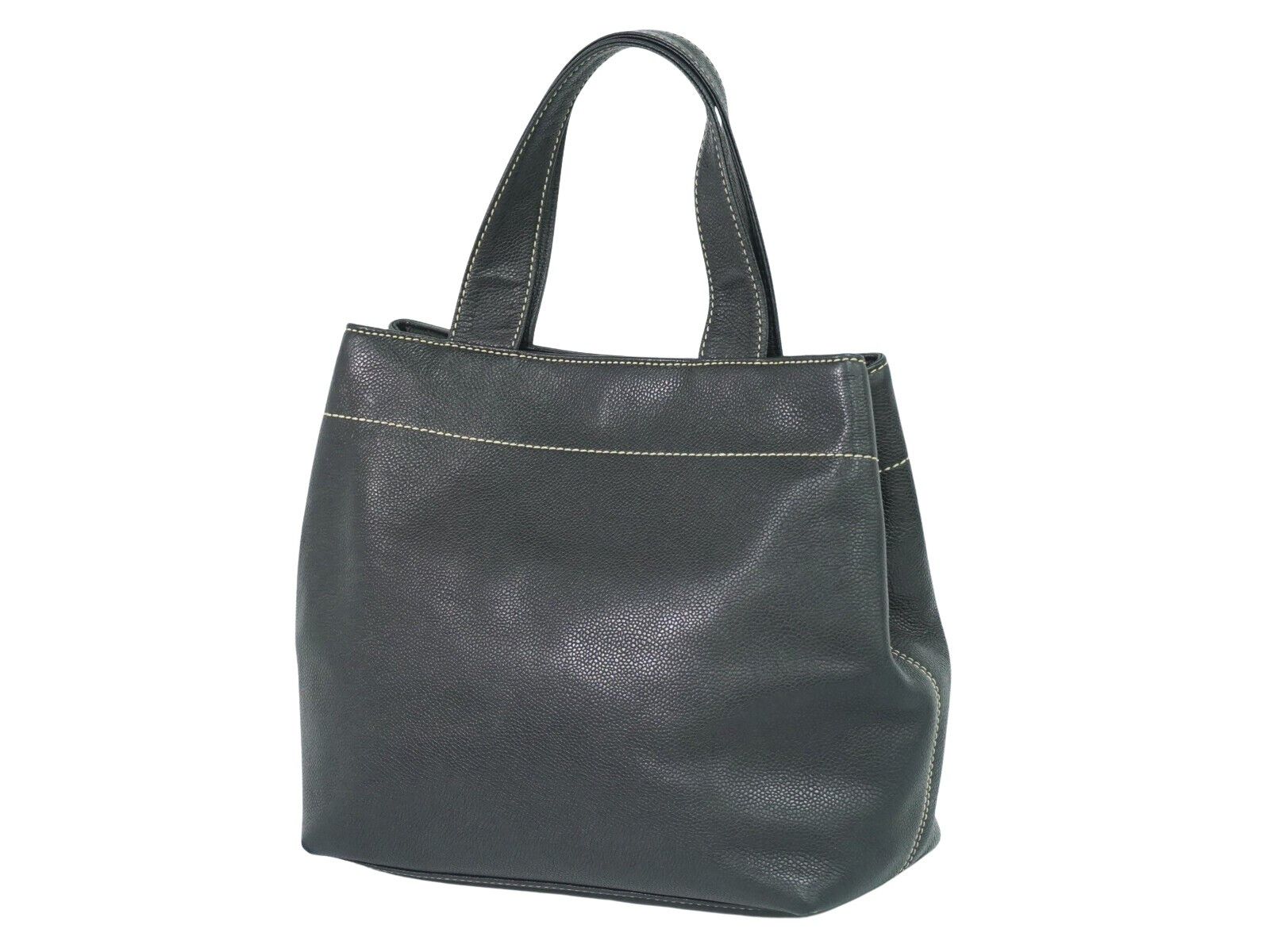 Chanel Cc Black Leather Tote Bag (Pre-Owned) Size ONE SIZE - 2 Thumbnail