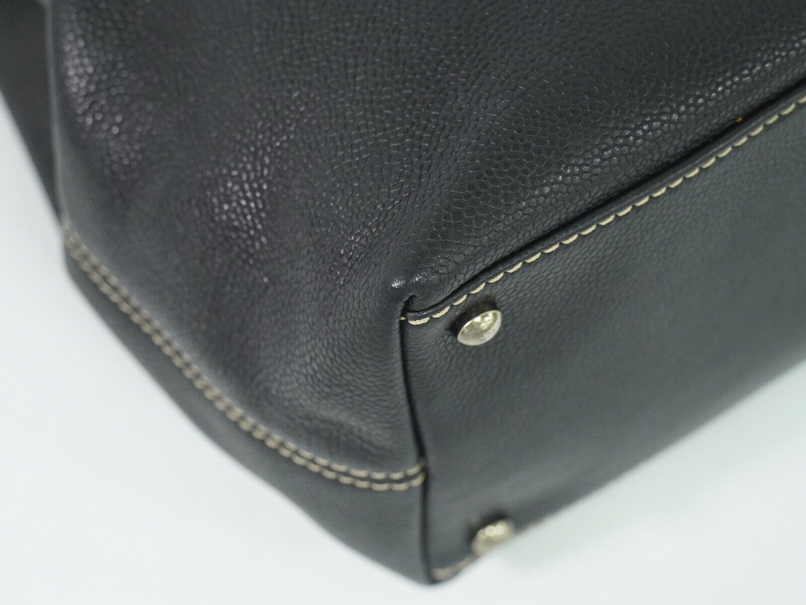 Chanel Cc Black Leather Tote Bag (Pre-Owned) Size ONE SIZE - 5 Thumbnail
