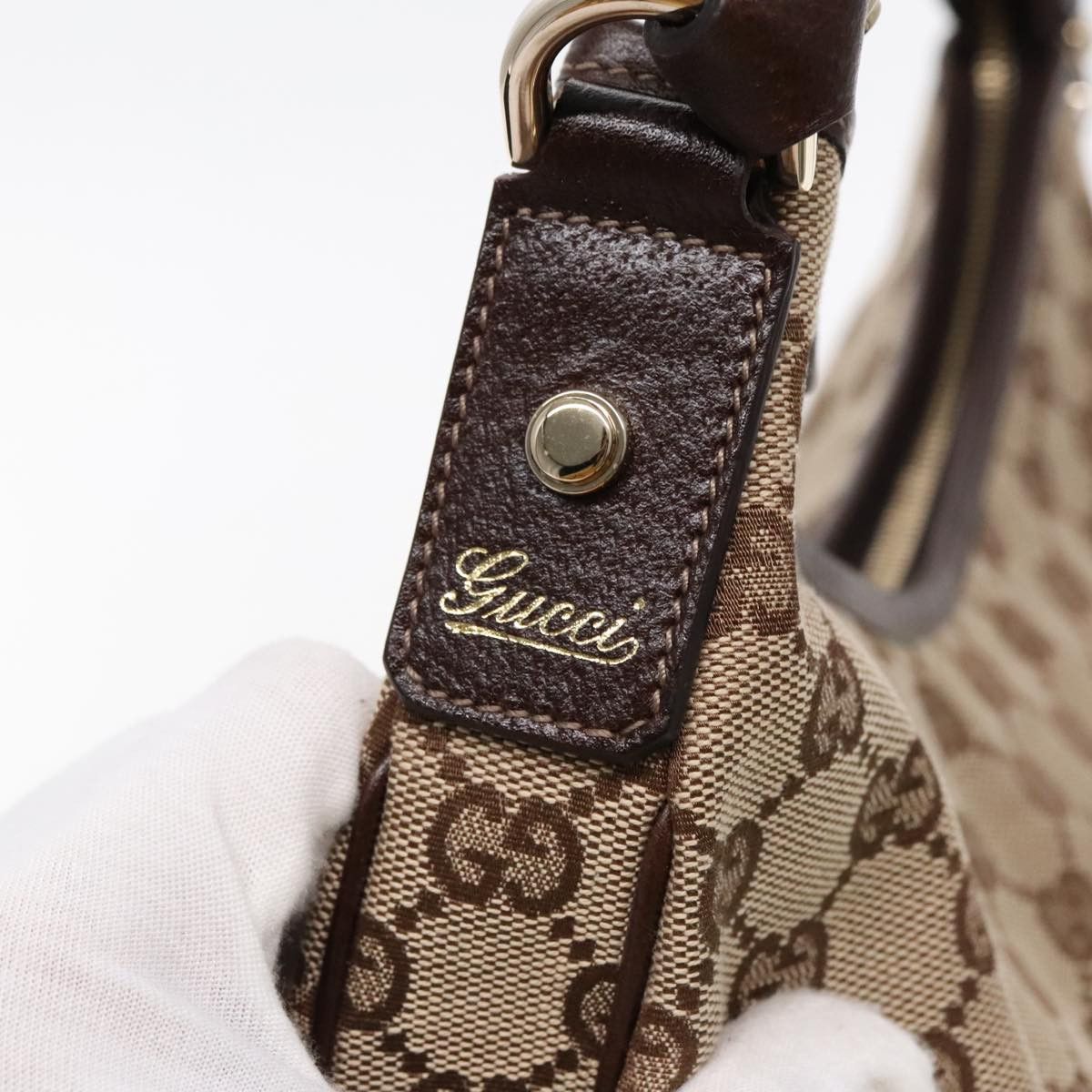 Gucci Abbey Beige Canvas Shoulder Bag (Pre-Owned) Size ONE SIZE - 19 Thumbnail