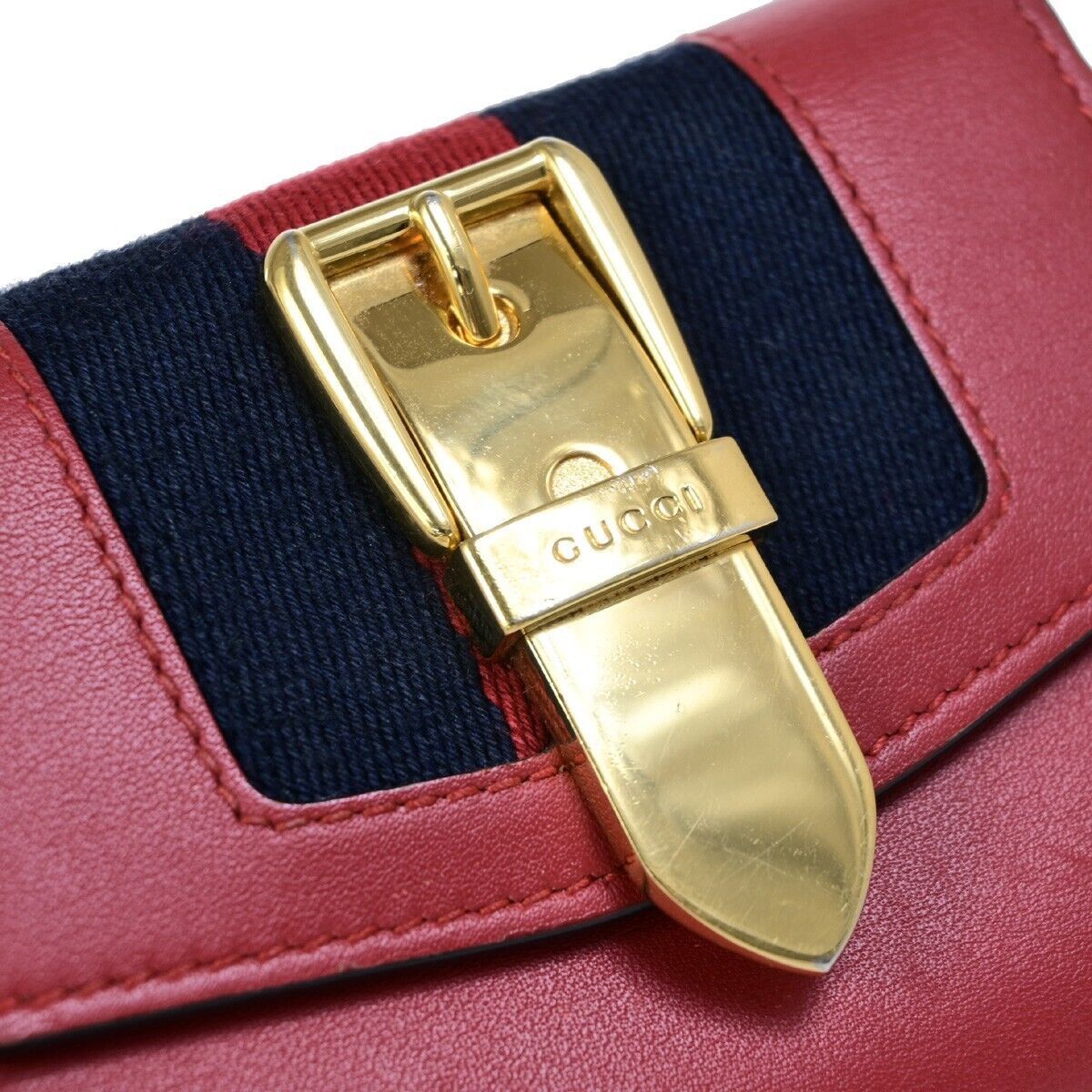 Gucci Sylvie Red Leather Wallet (Pre-Owned) Size ONE SIZE - 6 Thumbnail