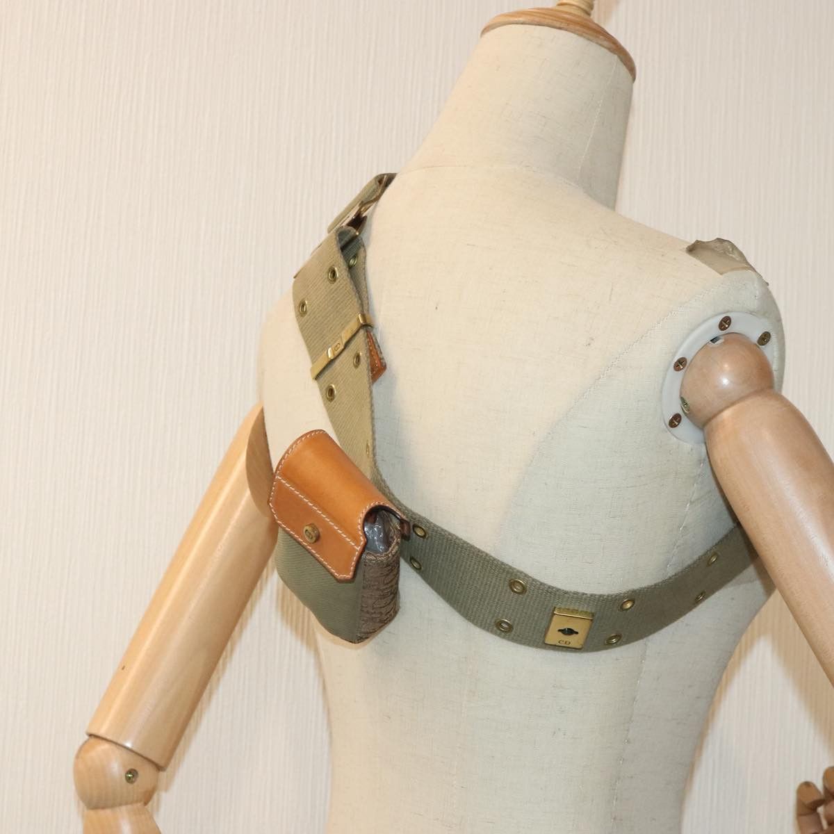 Dior Khaki Canvas Shoulder Bag (Pre-Owned) Size ONE SIZE - 16 Thumbnail