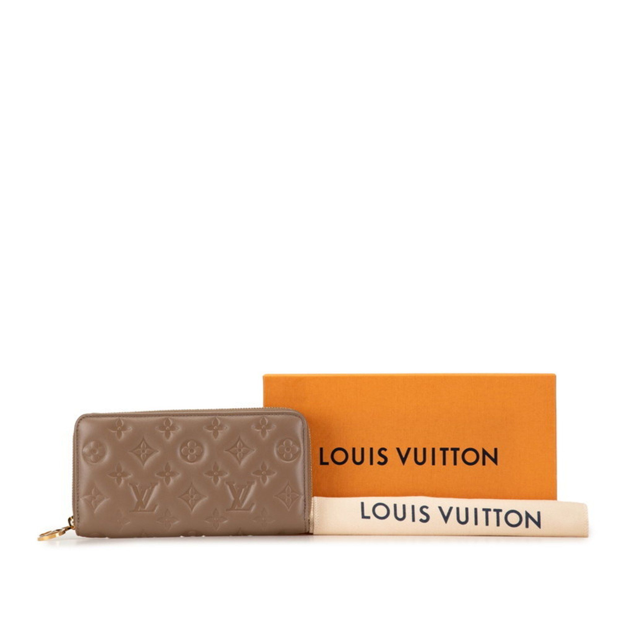 Louis Vuitton Louis Vuitton Monogram Embossed Zippy Wallet Long M81511 Taupe Beige Lambskin Women's LOUIS VUITTON Size ONE SIZE - 7 Thumbnail
