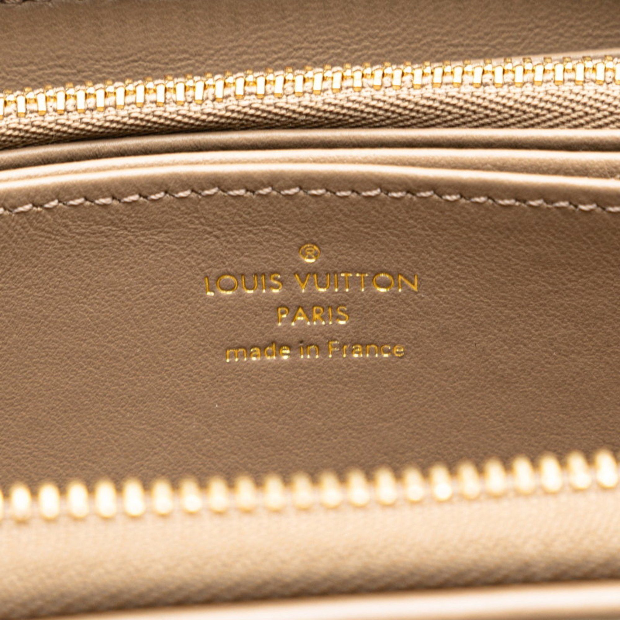 Louis Vuitton Louis Vuitton Monogram Embossed Zippy Wallet Long M81511 Taupe Beige Lambskin Women's LOUIS VUITTON Size ONE SIZE - 6 Thumbnail