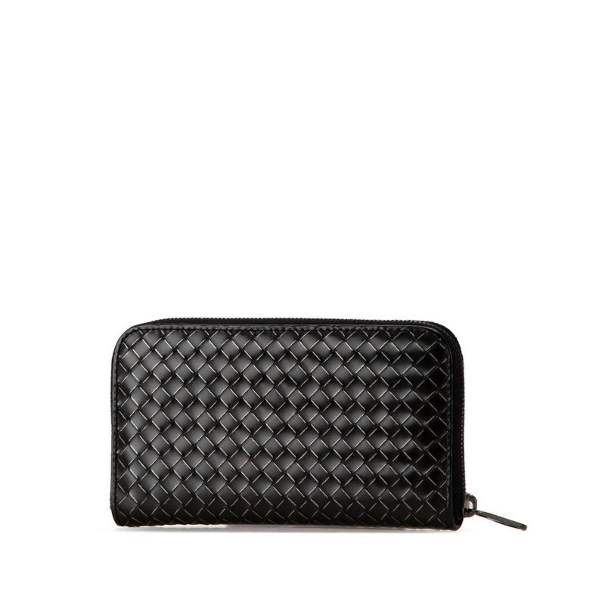 Bottega Veneta Bottega Veneta Intrecciato Long Wallet Black Leather Women's BOTTEGAVENETA Size ONE SIZE - 2 Thumbnail